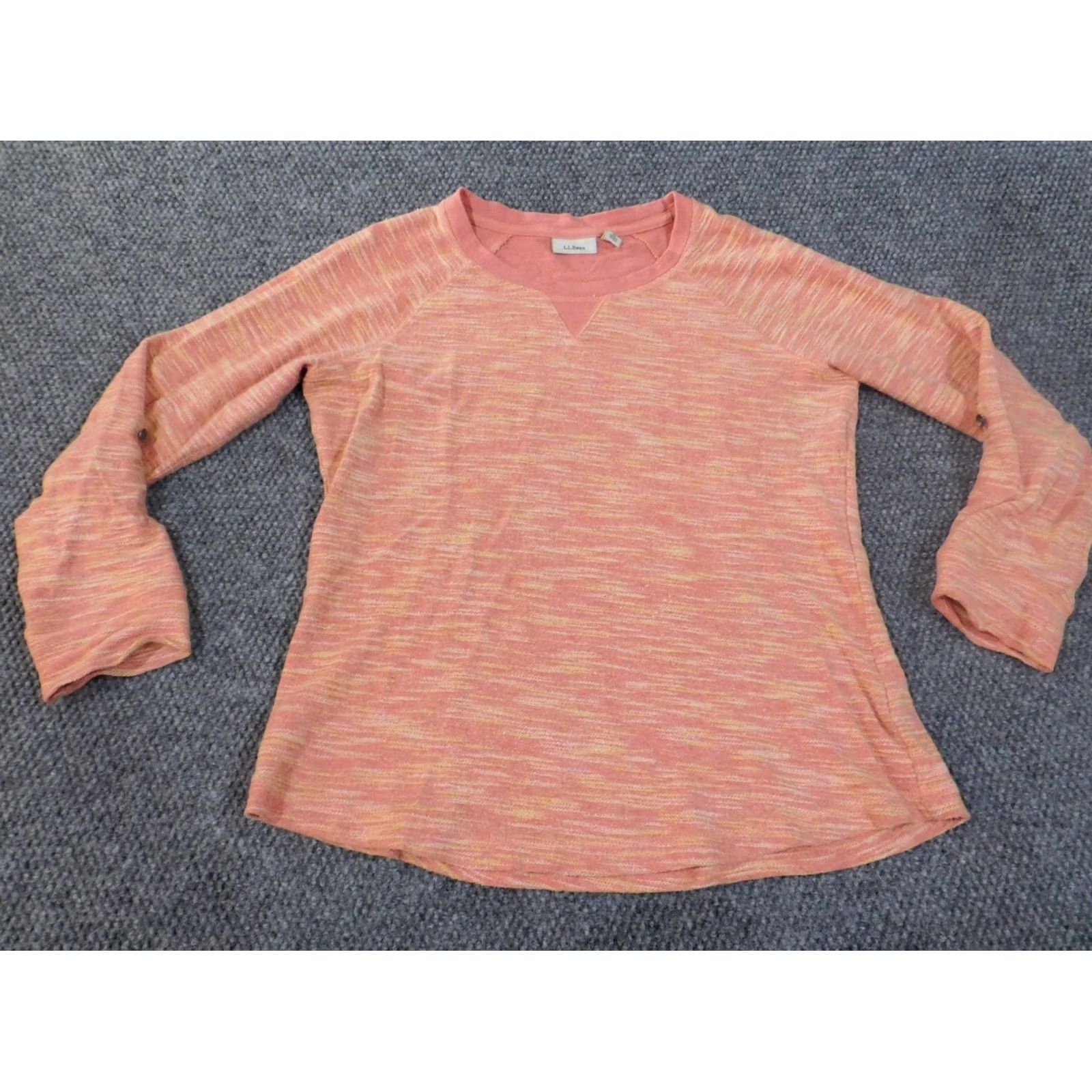 Vintage L.L. Bean Sweater Womens Medium Pink Pullover Geometric Knit Cotton Crew Neck Long Sleeve Casual Knitwear Mens Womens Girls? Size M / US 6-8 / IT 42-44 - 2 Thumbnail