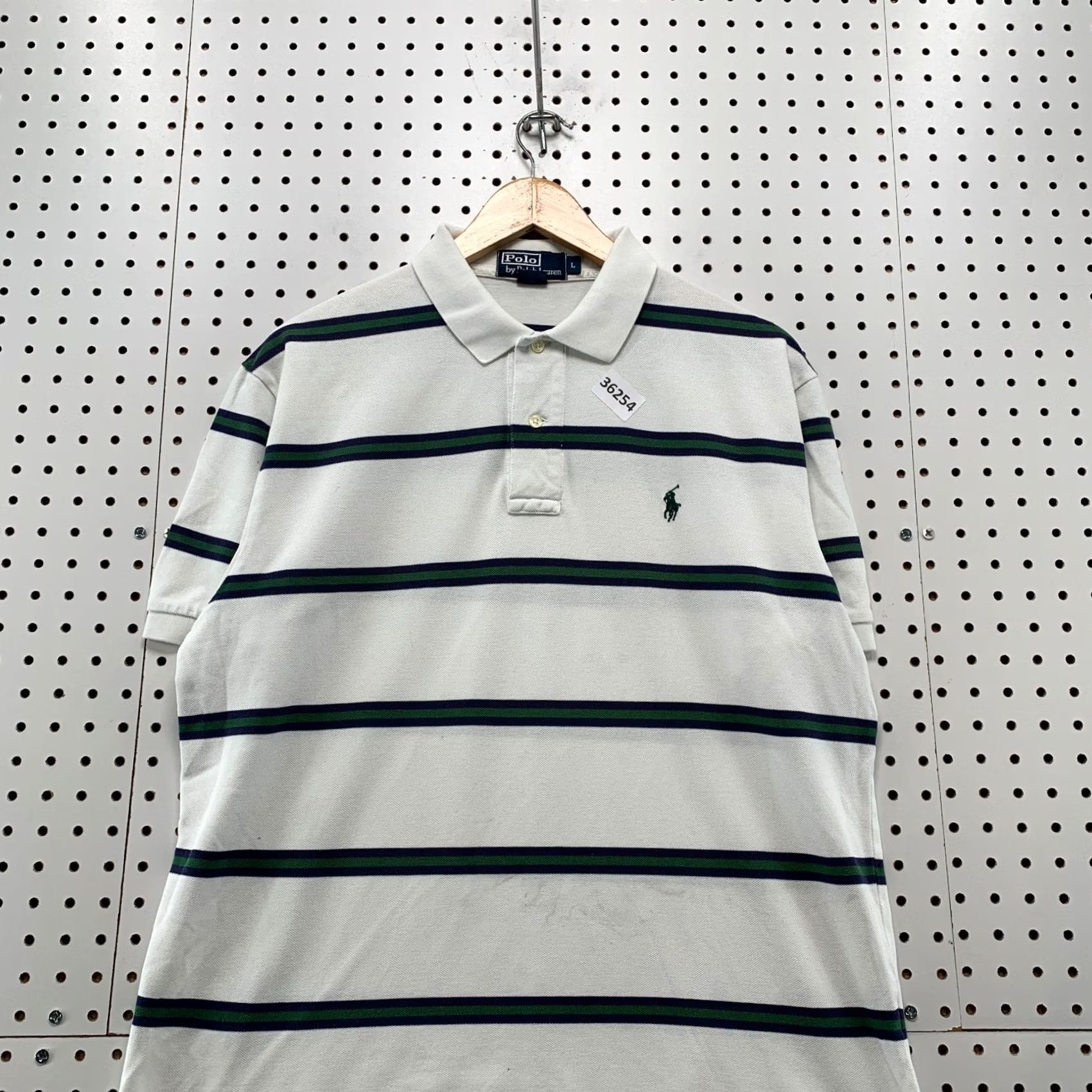 Polo Ralph Lauren VINTAGE Polo Ralph Lauren Collared Shirt Mens Large White Blue Striped Preppy 22.5x29.5 Size US L / EU 52-54 / 3 - 2 Thumbnail