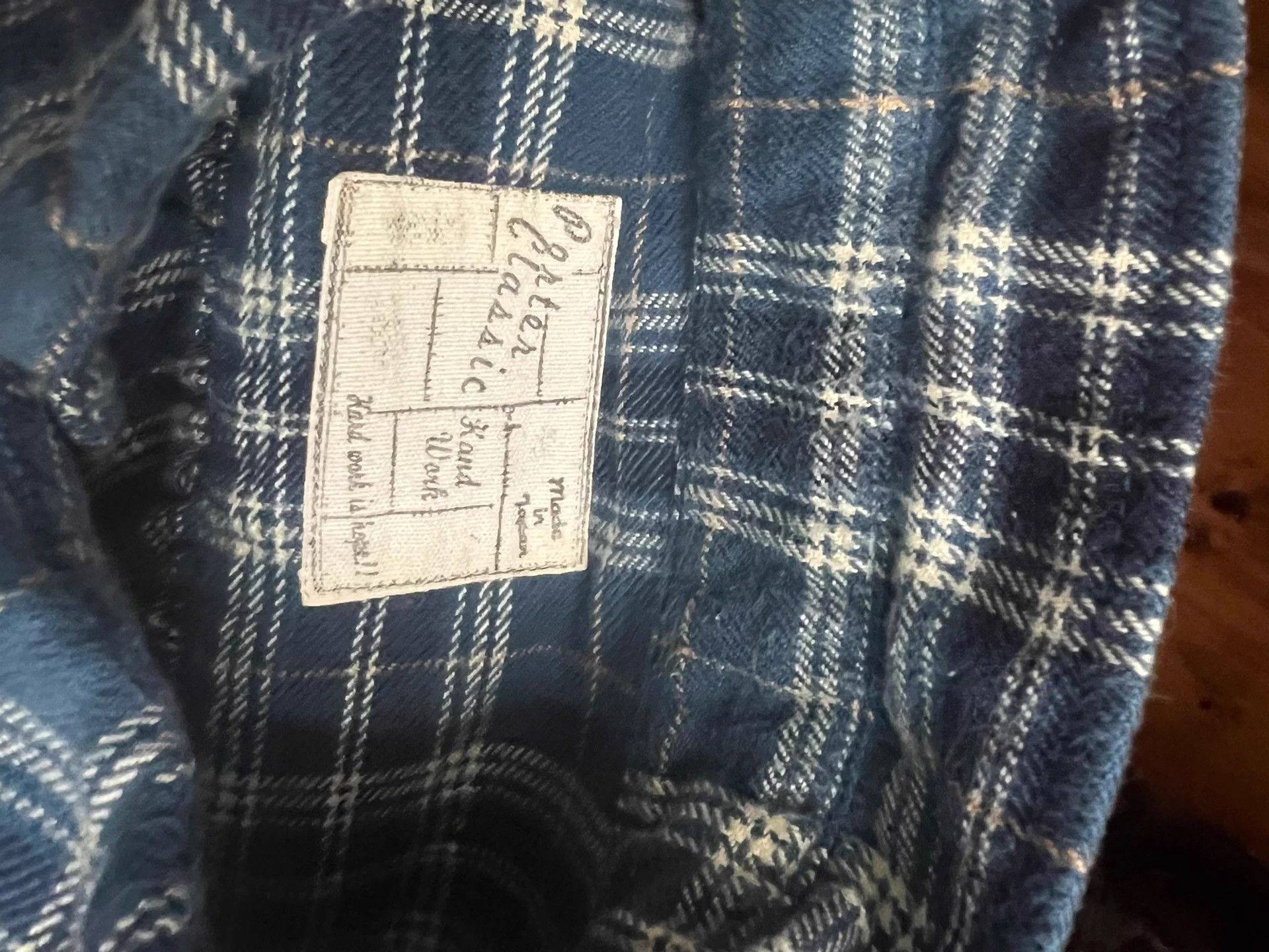 Porter Classic Porter Classic Indigo Check Long Shirt Rare Size US M / EU 48-50 / 2 - 8 Thumbnail