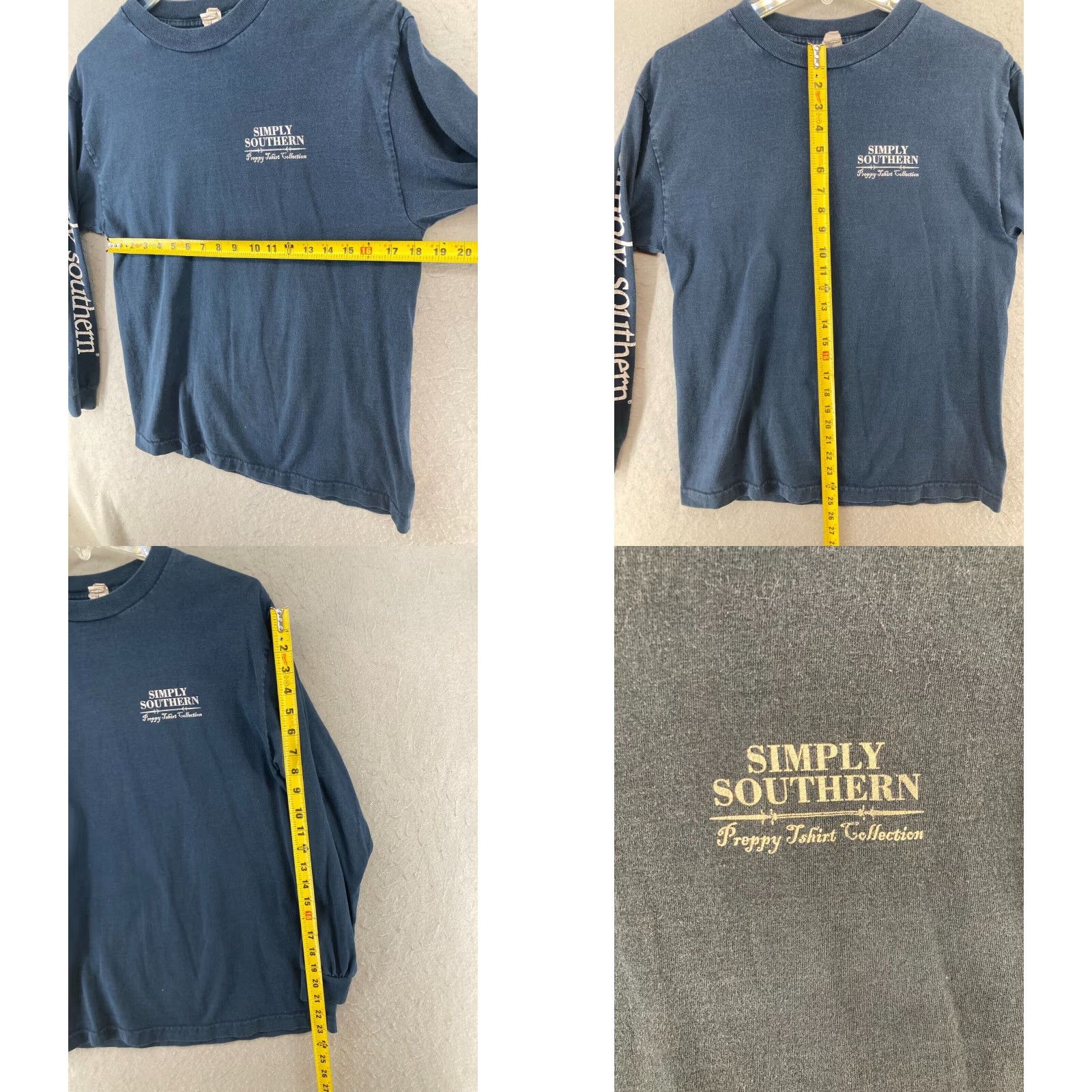 Vintage Simply Southern Turtle Womens Medium Blue Long Sleeve Size M / US 6-8 / IT 42-44 - 2 Thumbnail