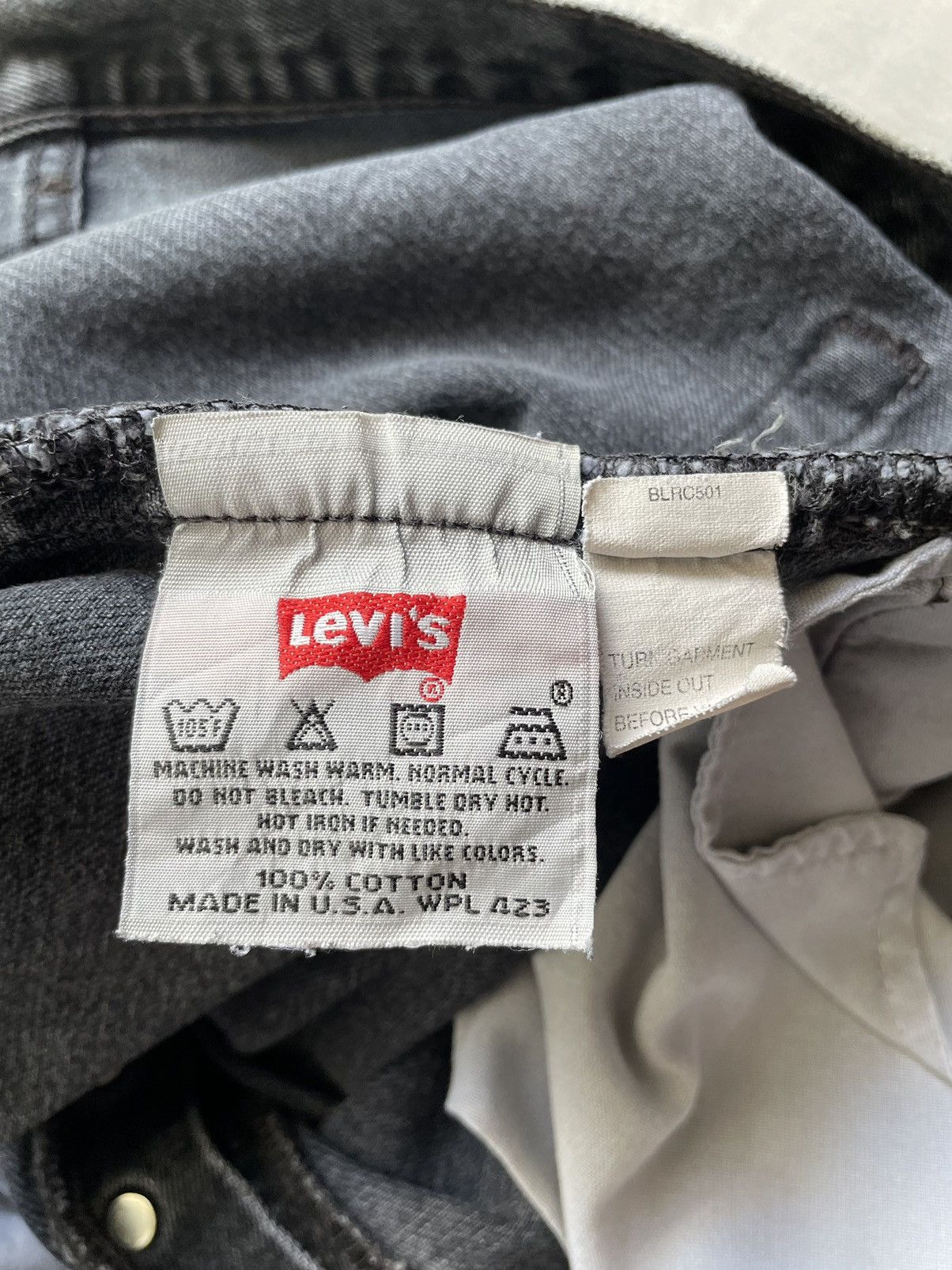Levi's × Levi's Vintage Clothing 501 Levis Super Black Faded Size US 36 / EU 52 - 6 Thumbnail