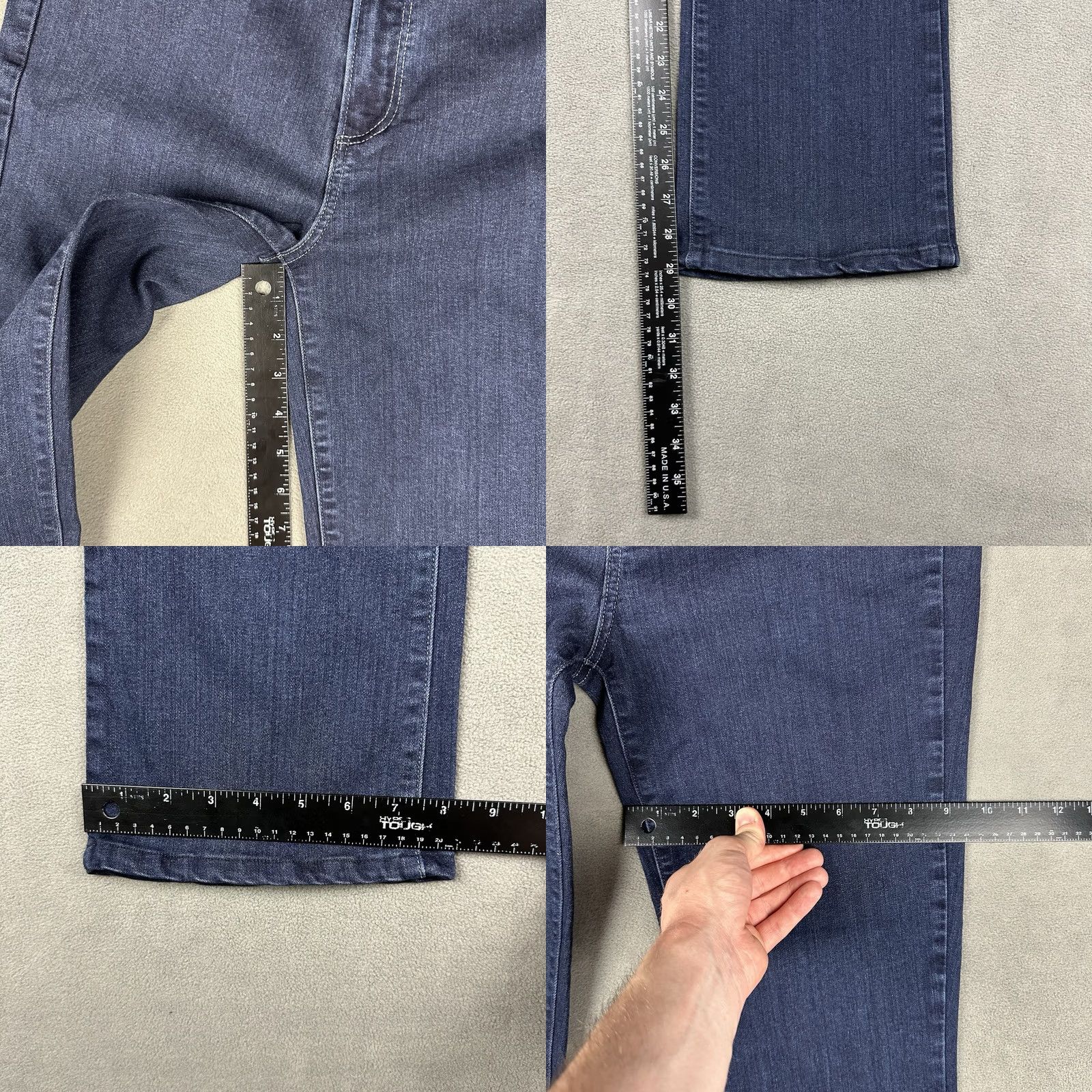 Paige Paige Jeans Womens 32 Blue Denim High Rise Manhattan Eve Bootcut Jeans Size 24" / US 00 / IT 34 - 9 Thumbnail
