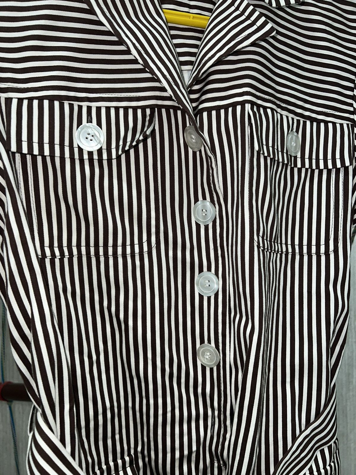 Saint Laurent Paris × Yves Saint Laurent YSL vintage variation striped day dress with belt Size S / US 4 / IT 40 - 6 Thumbnail