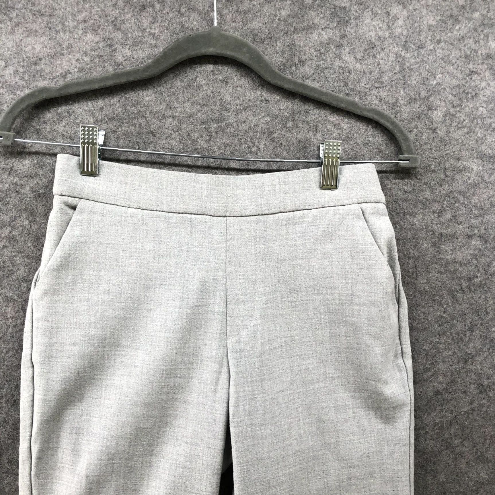 Zara Zara Pants Womens XS Gray Pull On Flat Front Slim Straight Dress Pants Lightweight Office Workwear Size 26" / US 2 / IT 38 - 3 Thumbnail