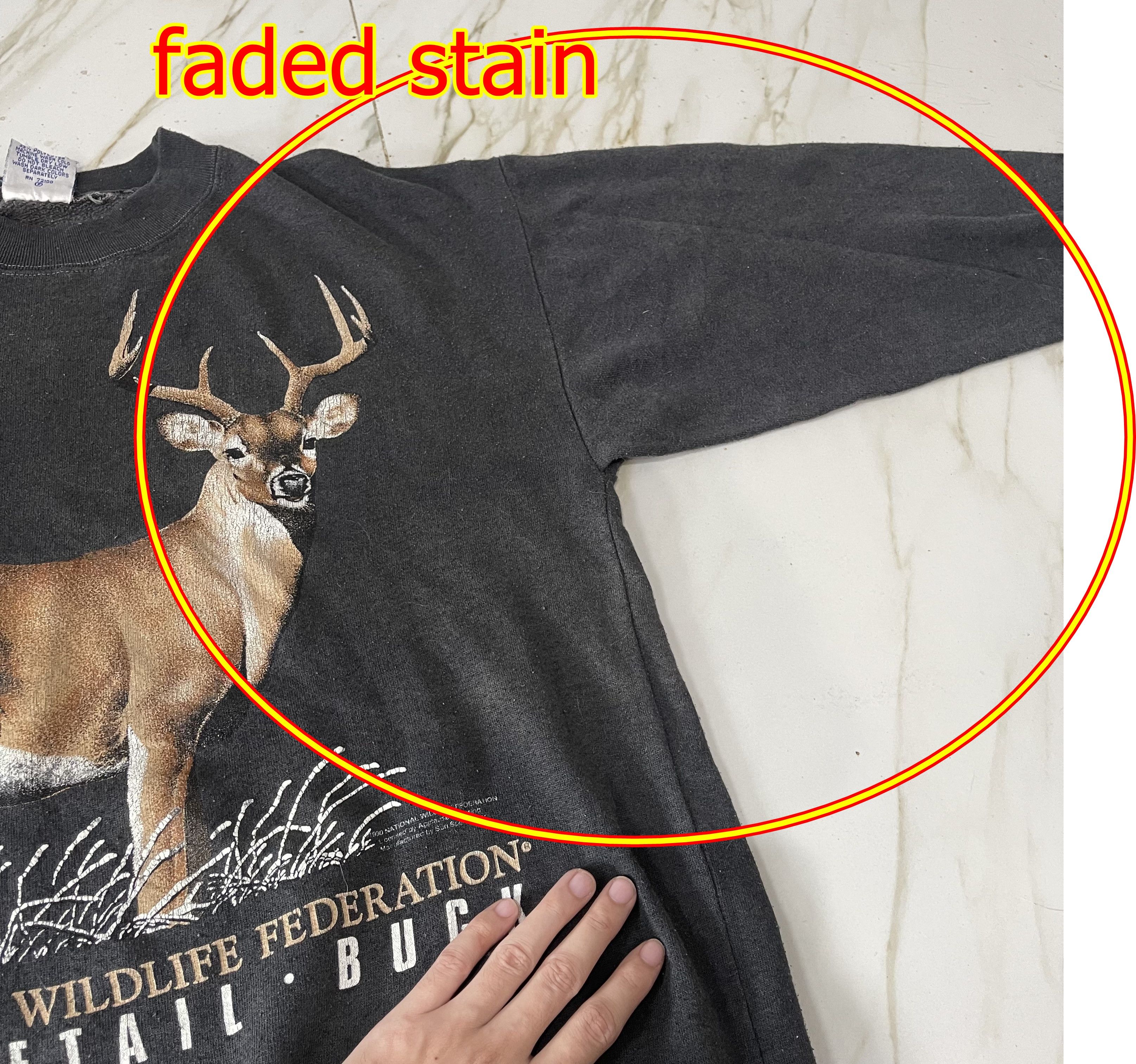 Vintage Vintage 90s Whitetail Buck Sweatshirt Size US L / EU 52-54 / 3 - 8 Thumbnail