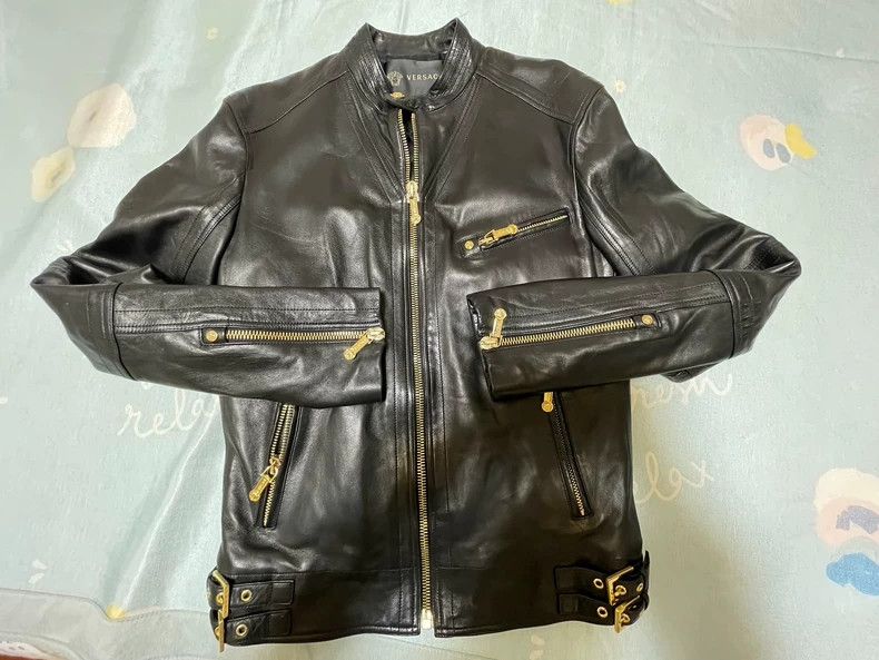 Versace Versace Leather jacket casual leather jacket Size US S / EU 44-46 / 1 - 1 Thumbnail