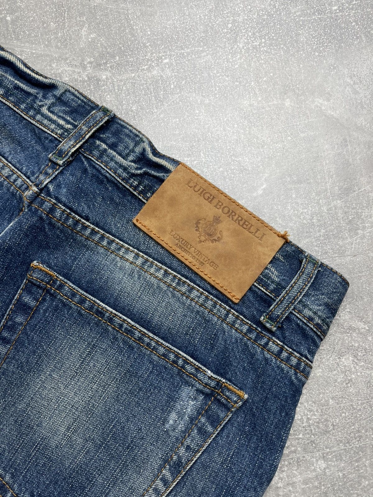 Luigi Borrelli Luigi Borrelli Luxury Distressed Denim Jeans Blue Size US 33 - 5 Thumbnail