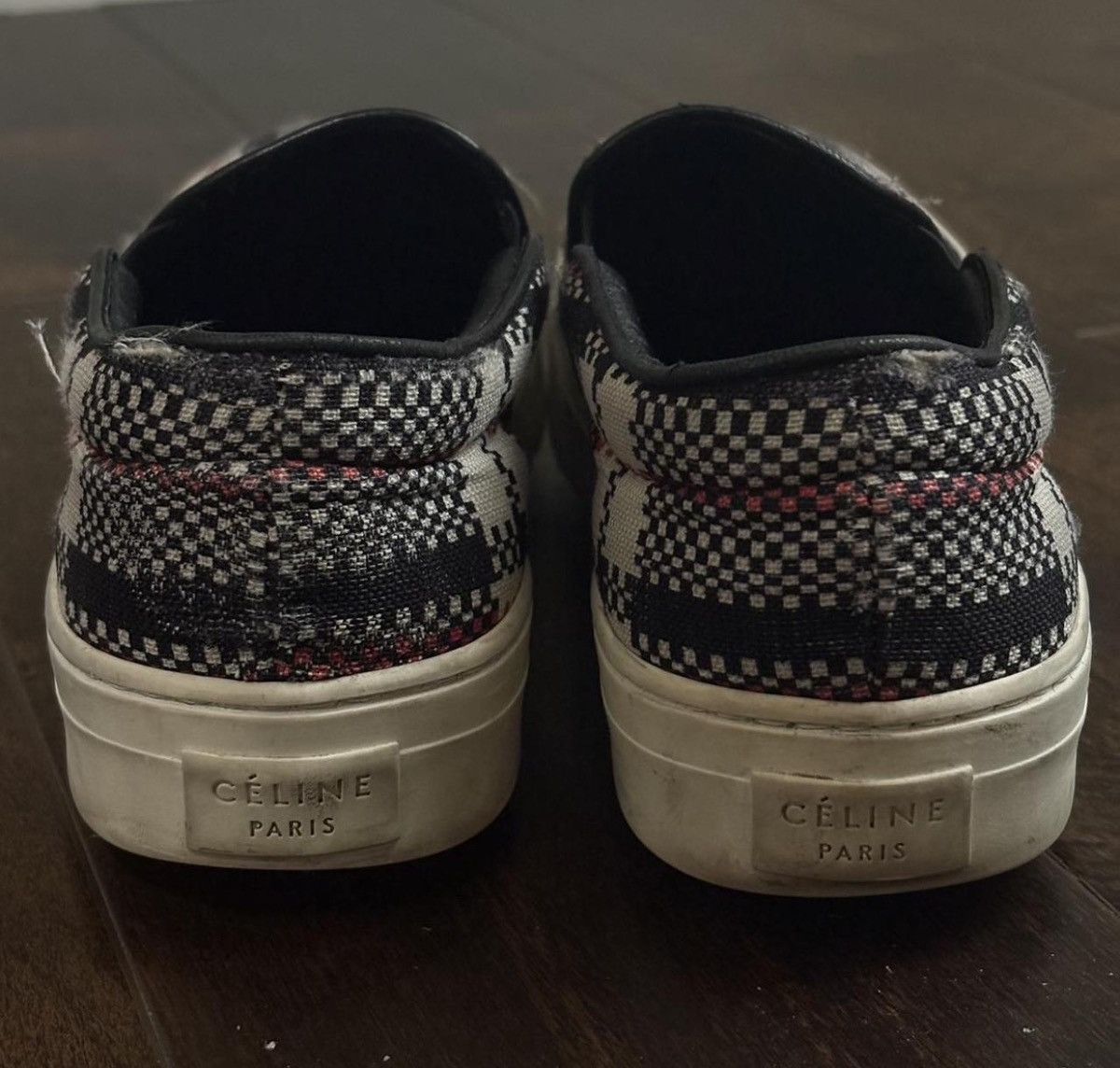 Celine Old Celine Phoebe Philo checkered slip on sneakers Size US 5 / IT 35 - 3 Thumbnail