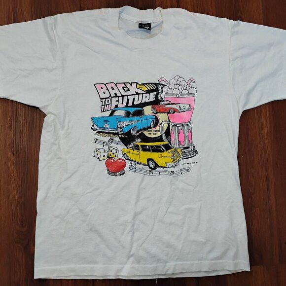 Other Vintage Back To The Future Parody 57 Chevy Neon T-Shirt Size US XL / EU 56 / 4 - 2 Thumbnail