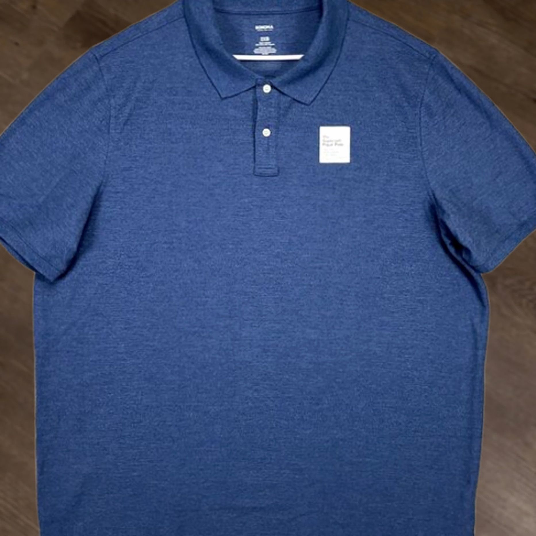 Vintage Sonoma Pique Polo Shirt Mens 2XL Big Blue Short Sleeve Rugby Casual Comfort NEW Size US XXL / EU 58 / 5 - 1 Thumbnail