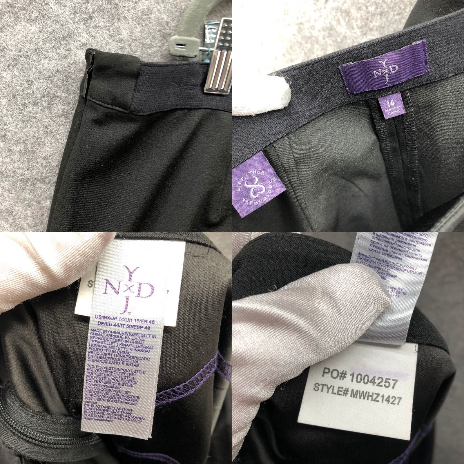 NYDJ NYDJ Olivia Pencil Skirt Womens 14 Black Lift Tuck Stretch Career Office Skirt Women Elevate Formal Workwear Size 36" / US 14 / IT 50 - 8 Thumbnail