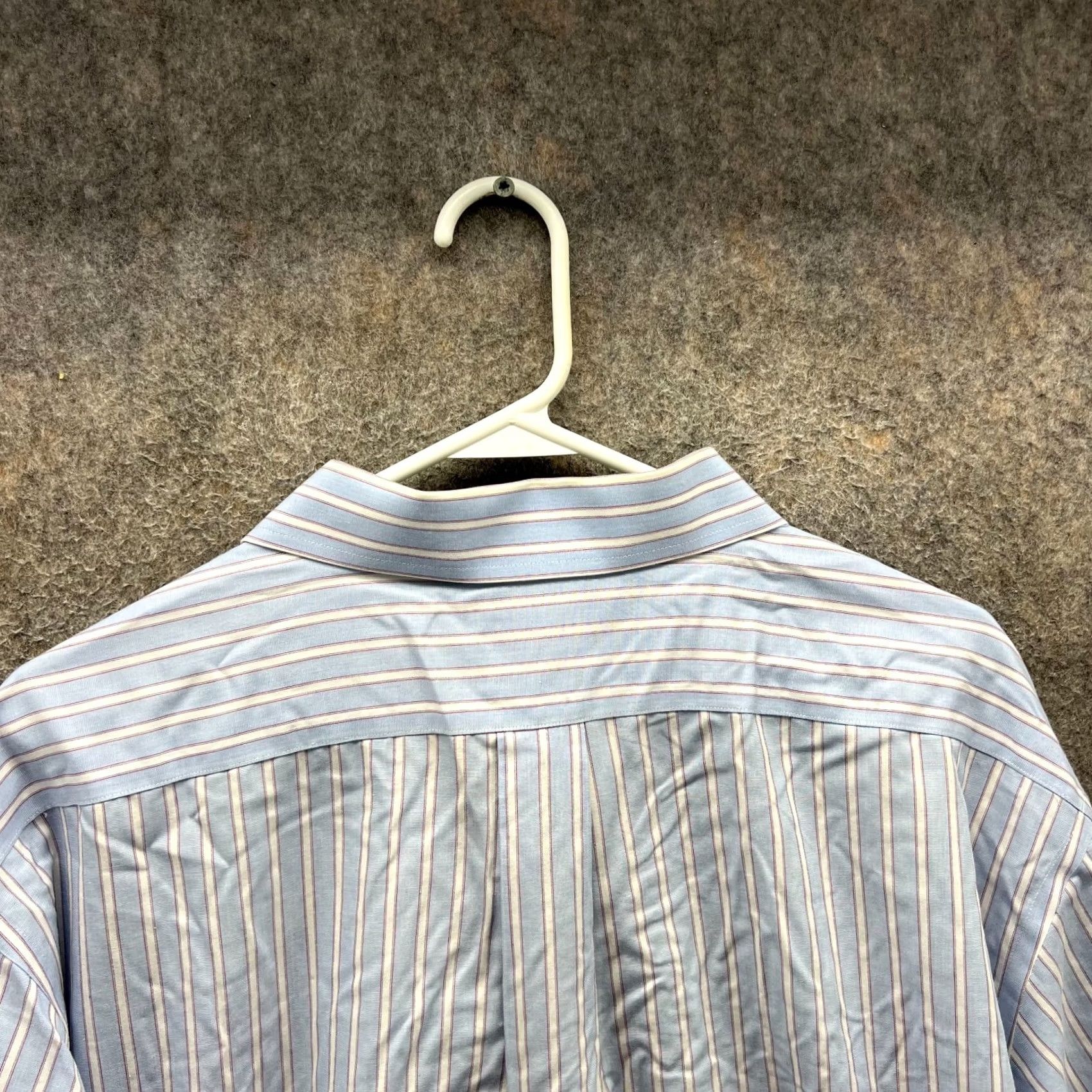 Brooks Brothers Brooks Brothers Shirt Mens 18 35 Blue Striped Oxford Button Down Preppy OCBD Shirt Mens Blues Balanced Regular 54 in Vintage Size US XXL / EU 58 / 5 - 2 Thumbnail