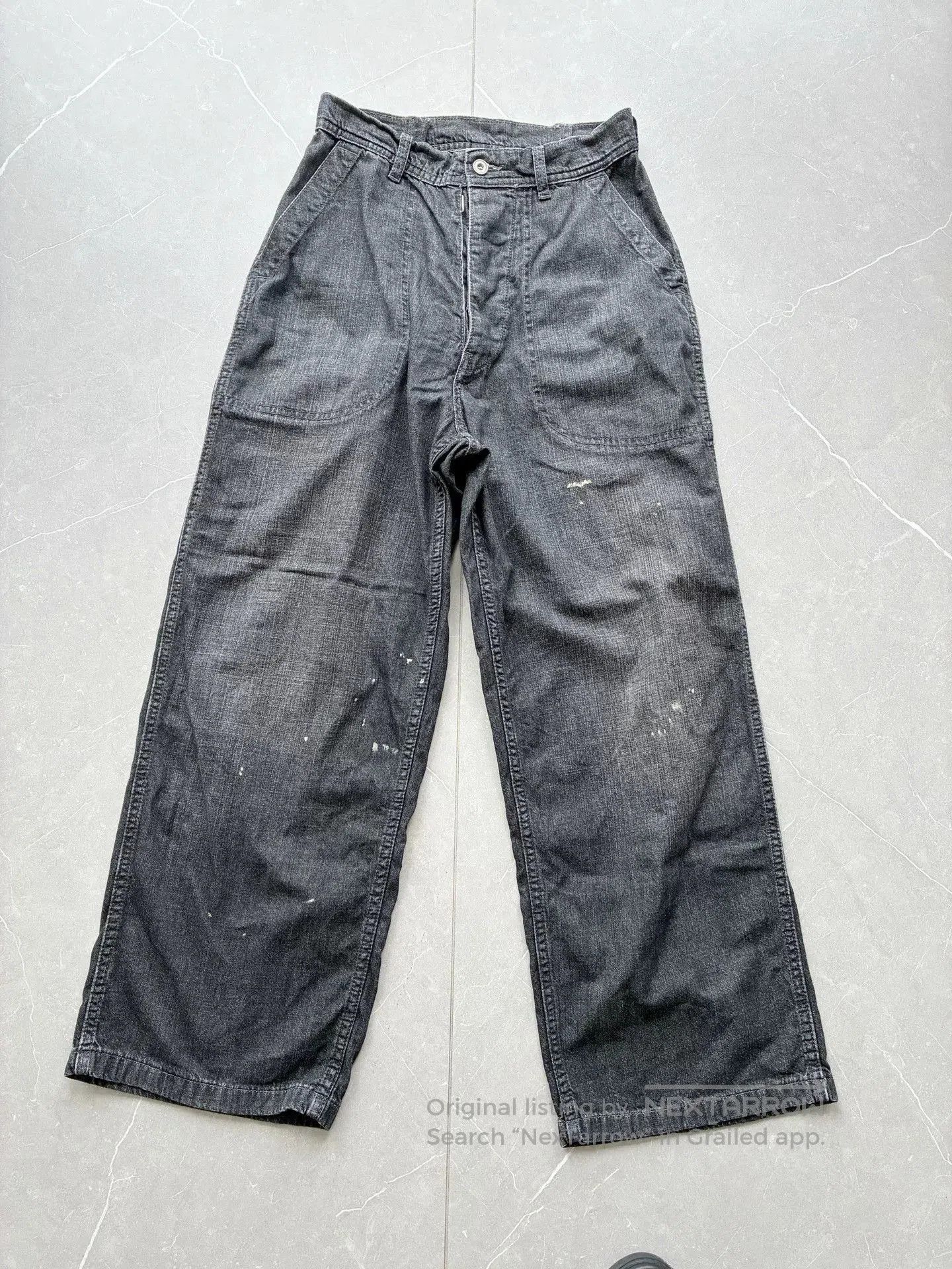 Maison Margiela Maison Margiela Distressed Splatter Washed Black Jeans. Size 26" / US 2 / IT 38 - 1 Thumbnail