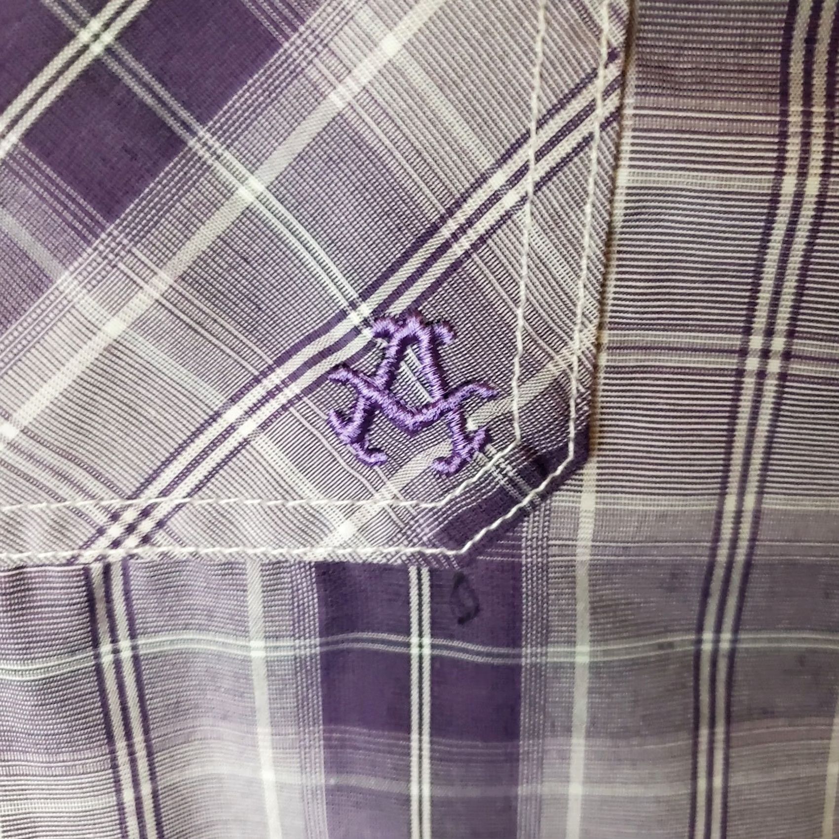Akademiks Akademiks Purple Plaid Button Down Shirt - 2XL Size US XXL / EU 58 / 5 - 7 Thumbnail