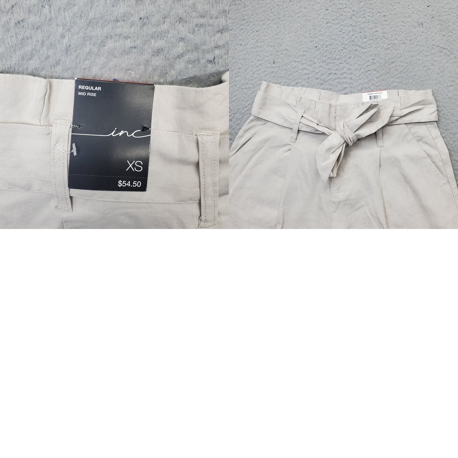 Vintage INC International Concepts Paperbag Shorts Womens XS Tan Regular Fit Mid Rise Size 26" / US 2 / IT 38 - 8 Thumbnail