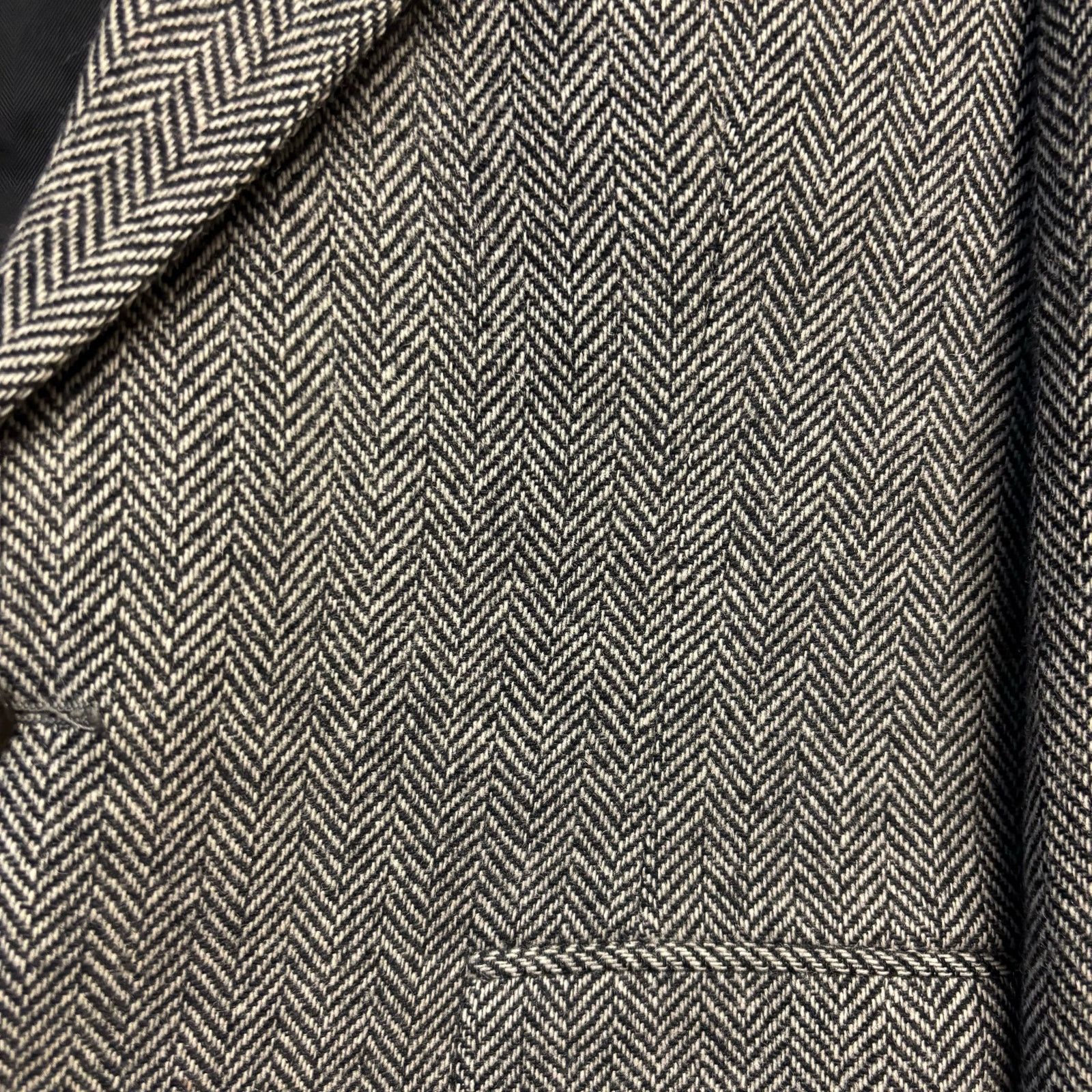 Other Vintage Christopher Hayes 100% Wool 44R Herringbone Blazer Size 44R - 9 Thumbnail