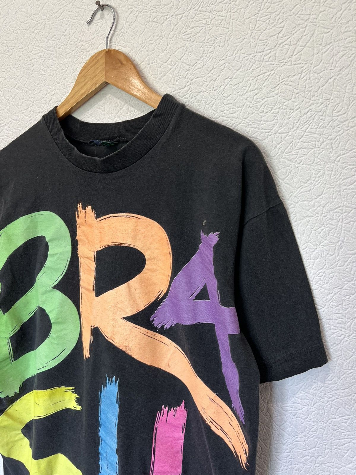 Vintage Vintage Very Rare 90’s BRASIL Black T Shirt Tee Size US L / EU 52-54 / 3 - 3 Thumbnail