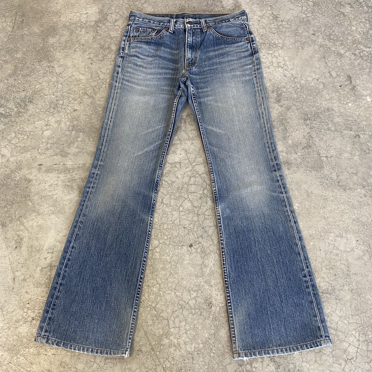 Levi's Vintage Levis 517 Faded Blue Bootcut Flared Jeans Size US 30 / EU 46 - 2 Thumbnail