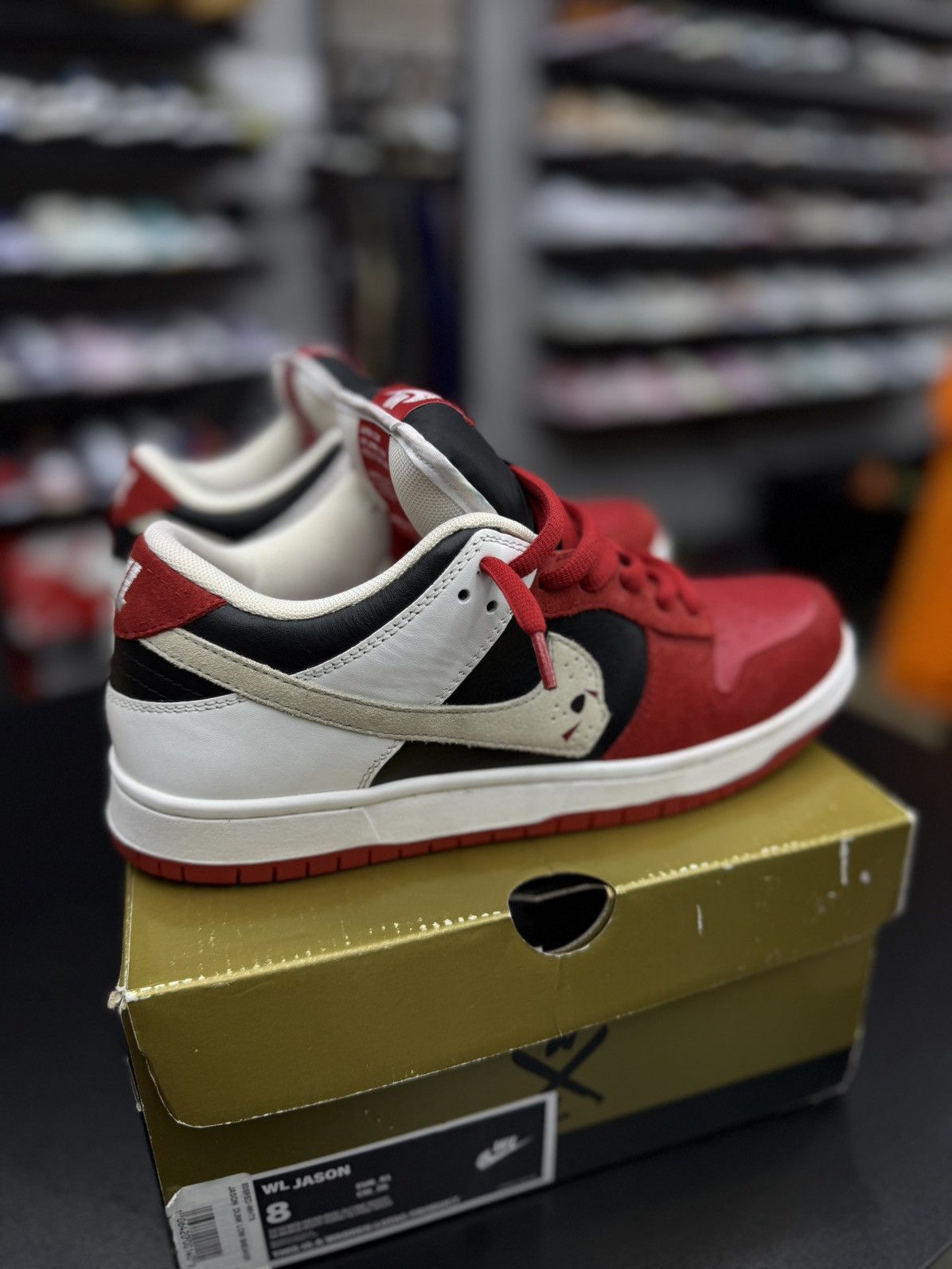 Warren Lotas Warren Lotas Red JASON Dunk Lawsuit Pair 8 Men’s Rare Size US 8 / EU 41 - 2 Thumbnail