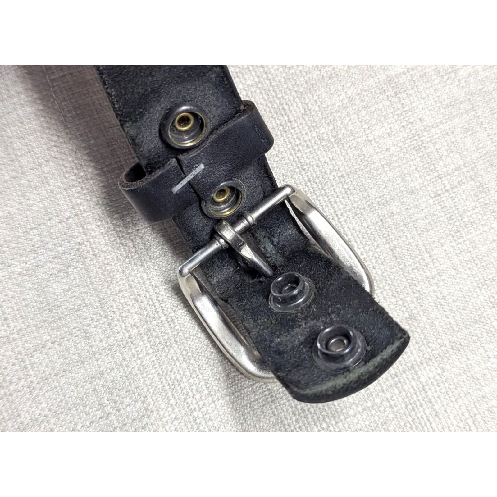 Vintage VINTAGE USA MADE WESTERN BUCKLE BELT 56 BLACK COWHIDE FULL GRAIN LEATHER style Store Belt Mens Size ONE SIZE - 4 Thumbnail