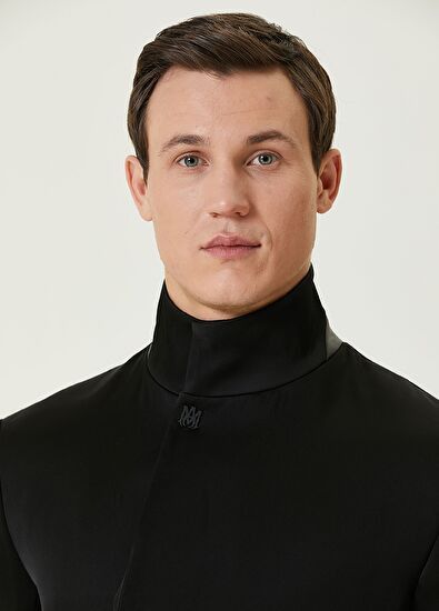 Amiri o1y0525 Logo Turtleneck Blazer in Black Size US M / EU 48-50 / 2 - 2 Thumbnail