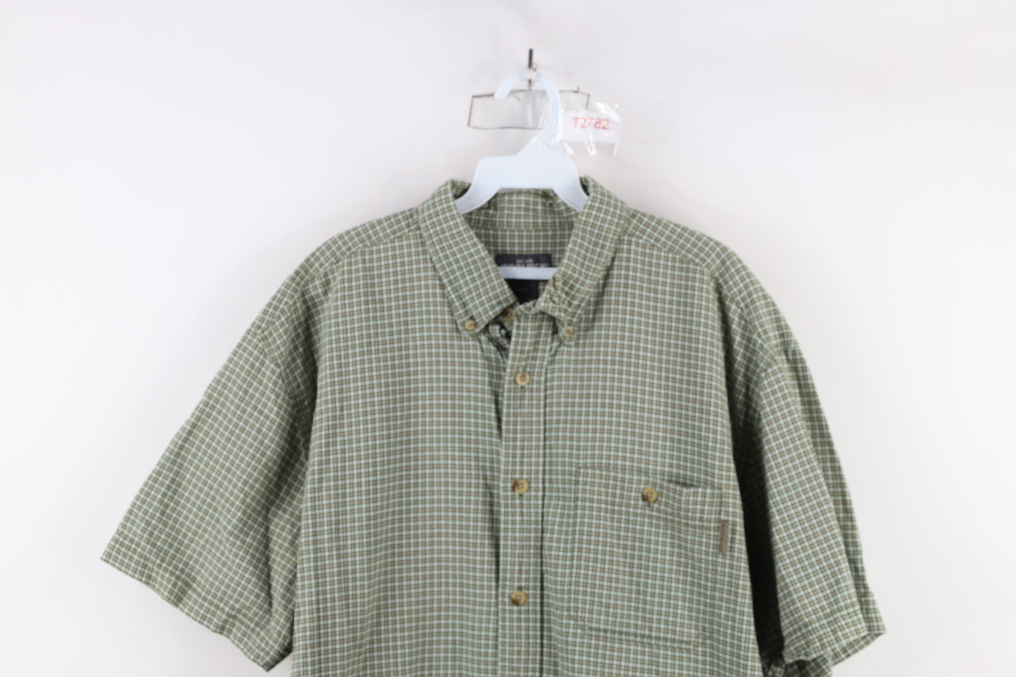 Vintage × Woolrich Woolen Mills Vintage 90s Y2K Woolrich Short Sleeve Button Down Shirt Size US XL / EU 56 / 4 - 2 Thumbnail