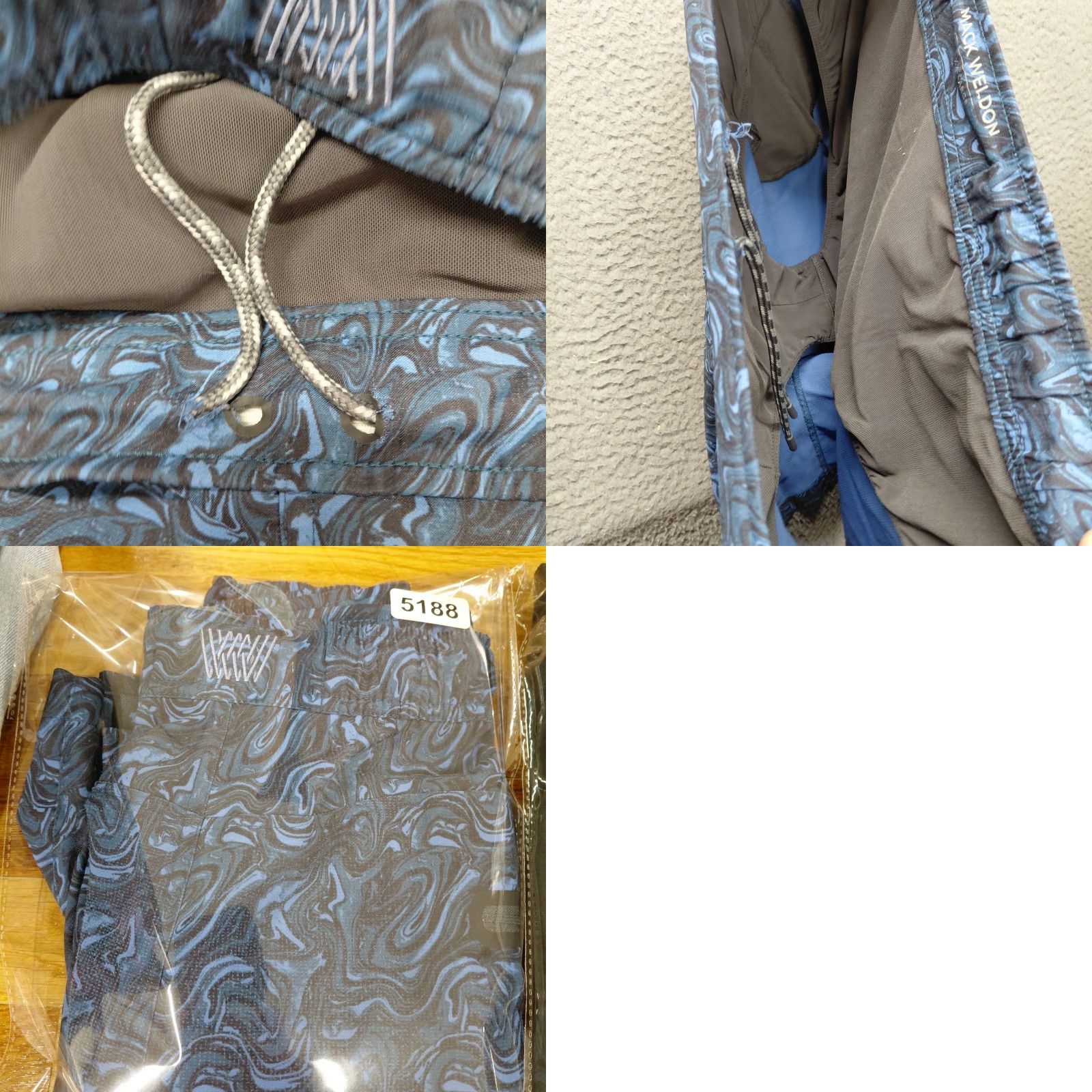 Vintage **Mack Weldon Surf Drawstring XXL Blue Waves Swim Trunks** User: **Mack Weldon Blue Waves XXL Surf Drawstring Swim Trunks** Size ONE SIZE - 9 Thumbnail