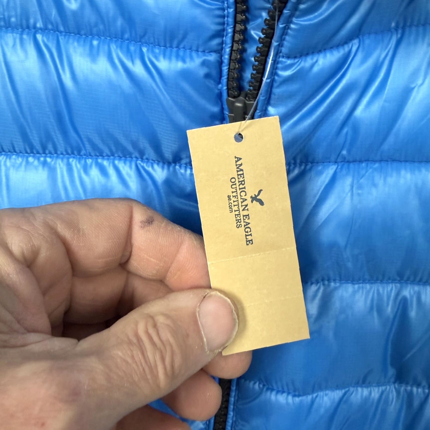 American Eagle Outfitters American Eagle Outfitters Vest Mens Small Blue Quilted Puffer Full Zip Outdoor Size US S / EU 44-46 / 1 - 2 Thumbnail
