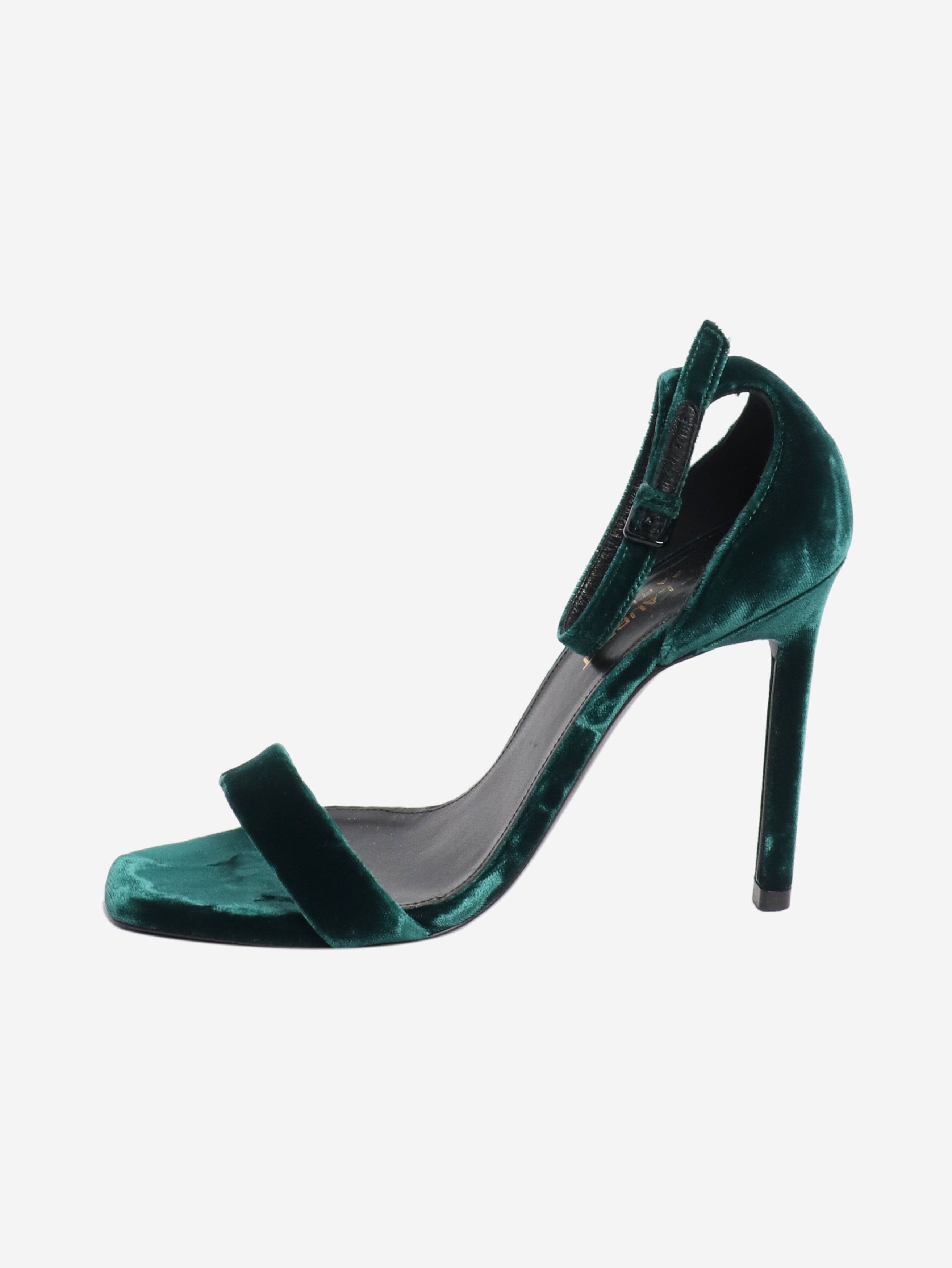 Other Dark green velvet sandal heels - EU 36.5 Size US 5 / IT 35 - 1 Thumbnail