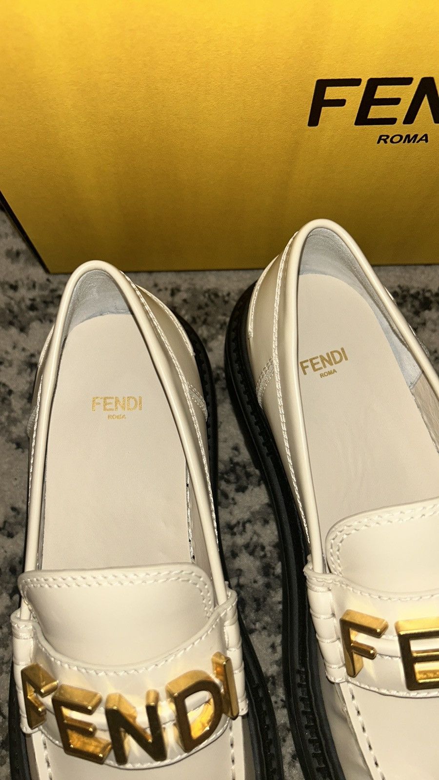 Fendi FENDI Vitello Abrasivato Fendigraphy 50mm Loafers Size US 8 / IT 38 - 5 Thumbnail