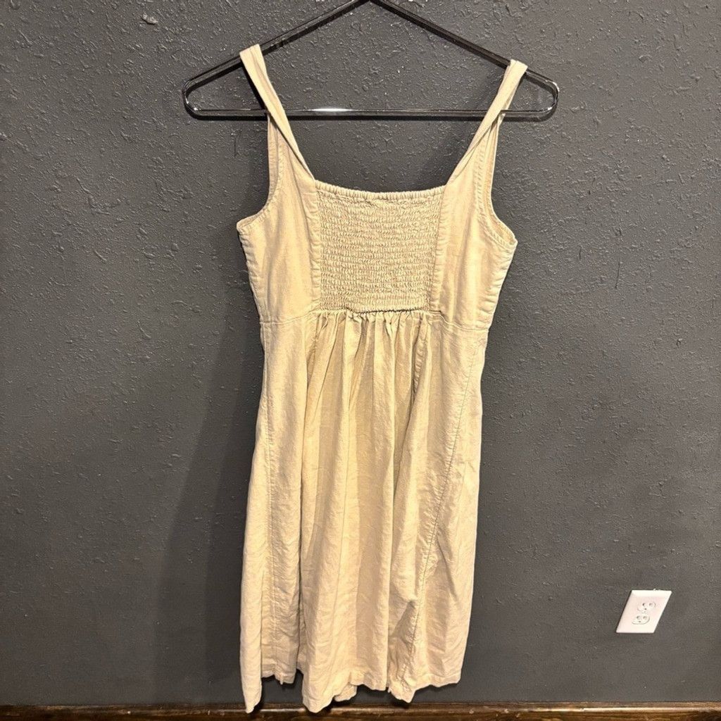 Old Navy Old Navy Cream Textured Midi Dress Size M / US 6-8 / IT 42-44 - 5 Thumbnail
