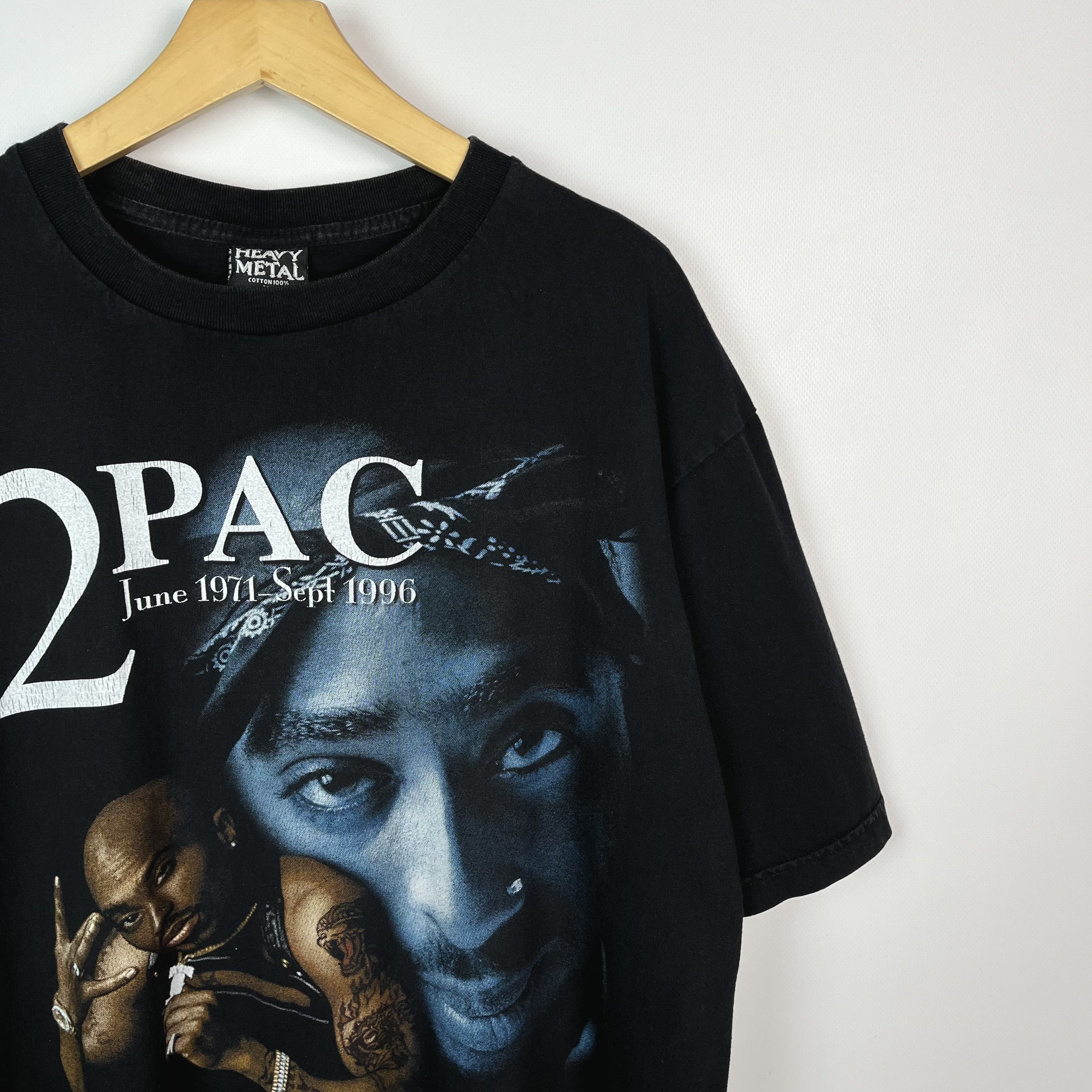Rap Tees Vintage 2Pac Tupac Shakur AOP Rap T Shirt 90’s Size US XL / EU 56 / 4 - 3 Thumbnail
