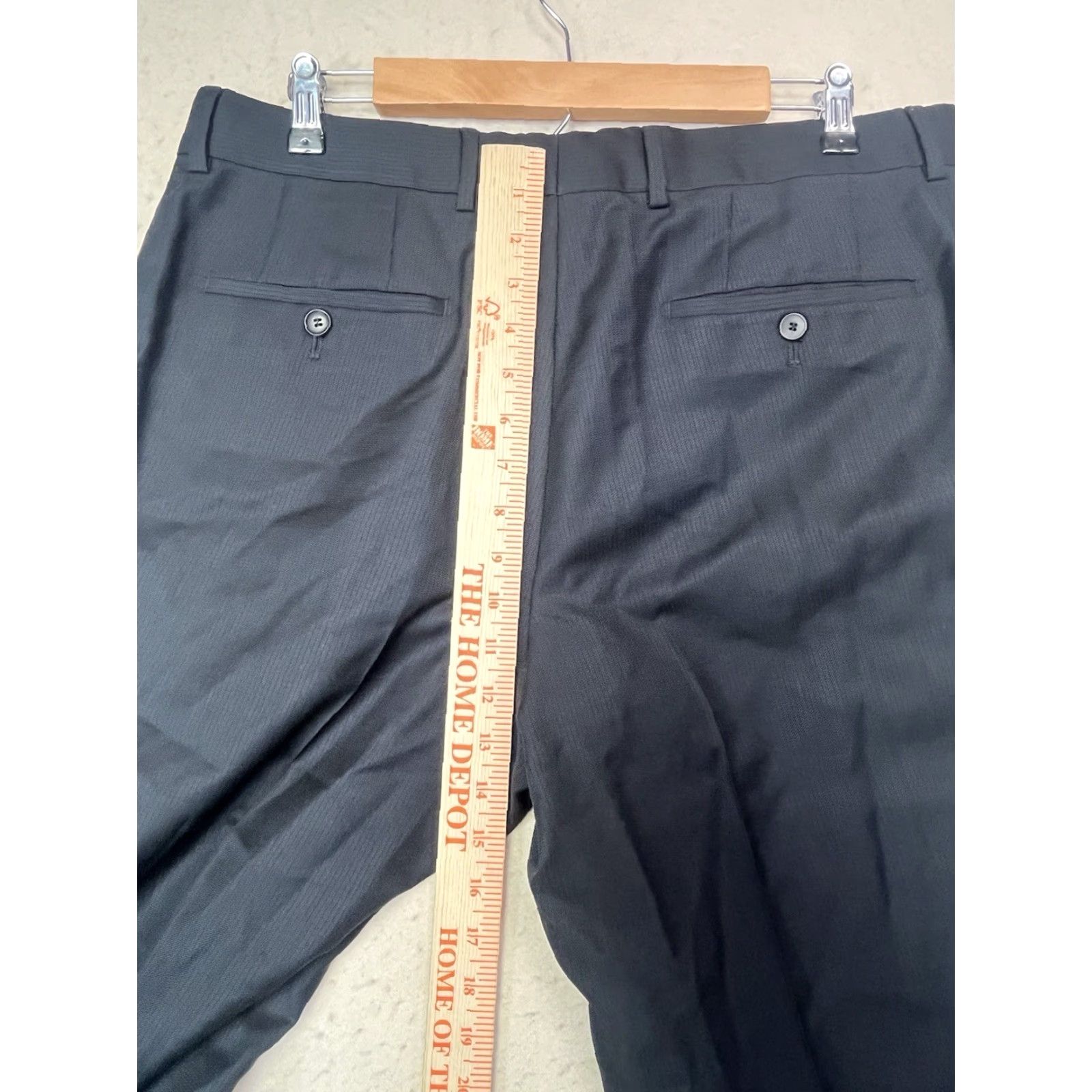 Vintage Hugo Boss Dress Pants Men 36R Slacks Black Dress Pants Mens 36 Black Slacks Boss Check Pattern Regular Waist 36 Size US 36 / EU 52 - 4 Thumbnail