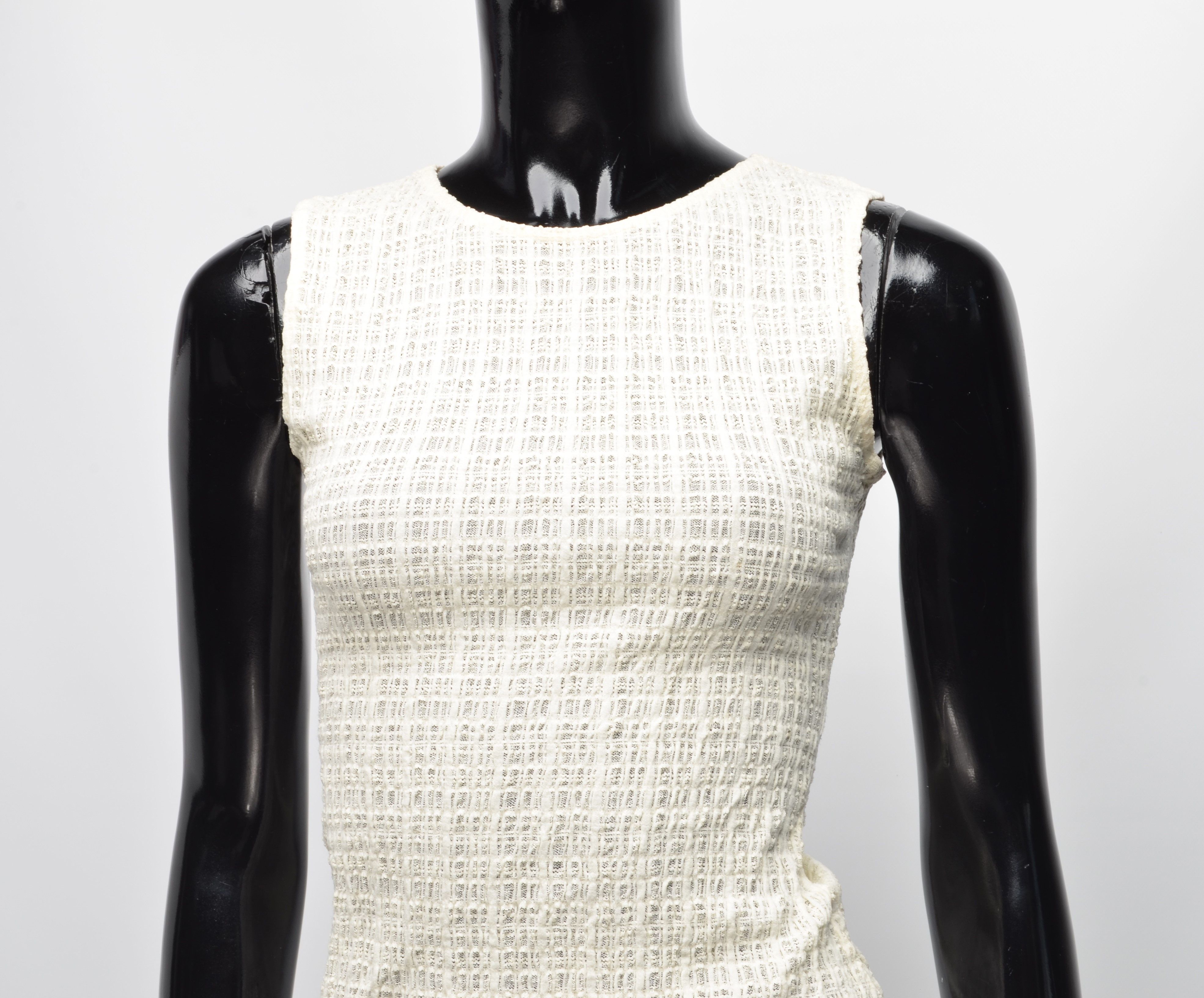 Wolford Wolford Mesh Lace Cream Top Size S / US 4 / IT 40 - 2 Thumbnail