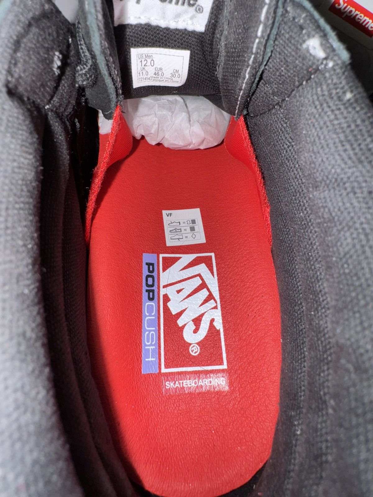 Supreme × Vans Nate Lowman Supreme Vans Size US 12 / EU 45 - 3 Thumbnail