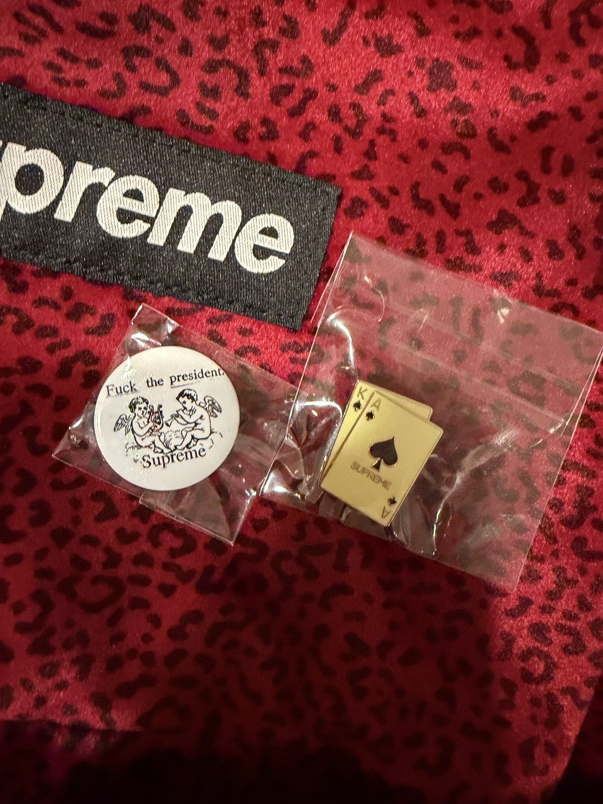 Supreme RED LEOPARD VELVET BACKPACK Size ONE SIZE - 3 Thumbnail