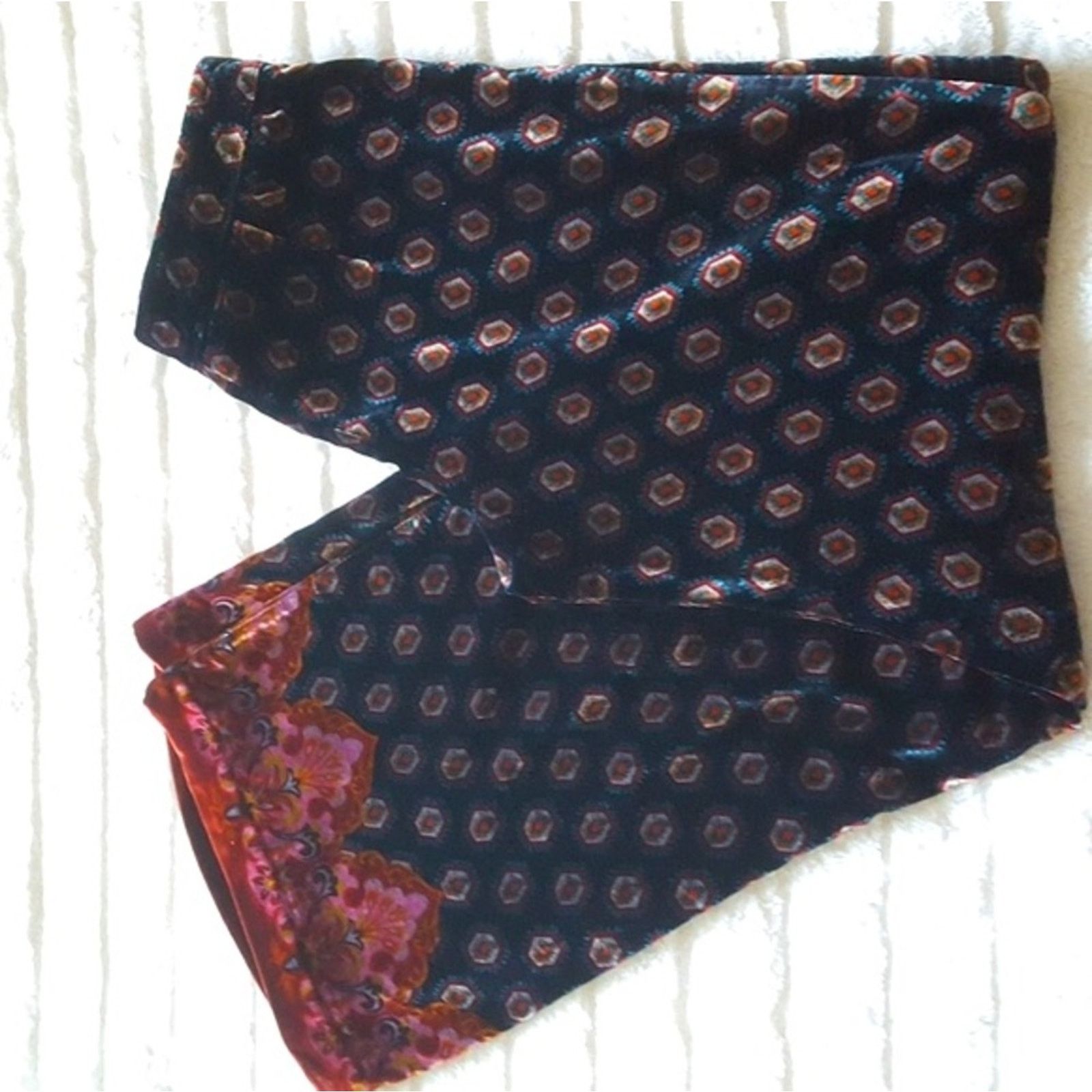 Trina Turk Trina Turk Palazzo Flare Damask Jacquard Velvet Print Pant Size 24" / US 00 / IT 34 - 13 Thumbnail