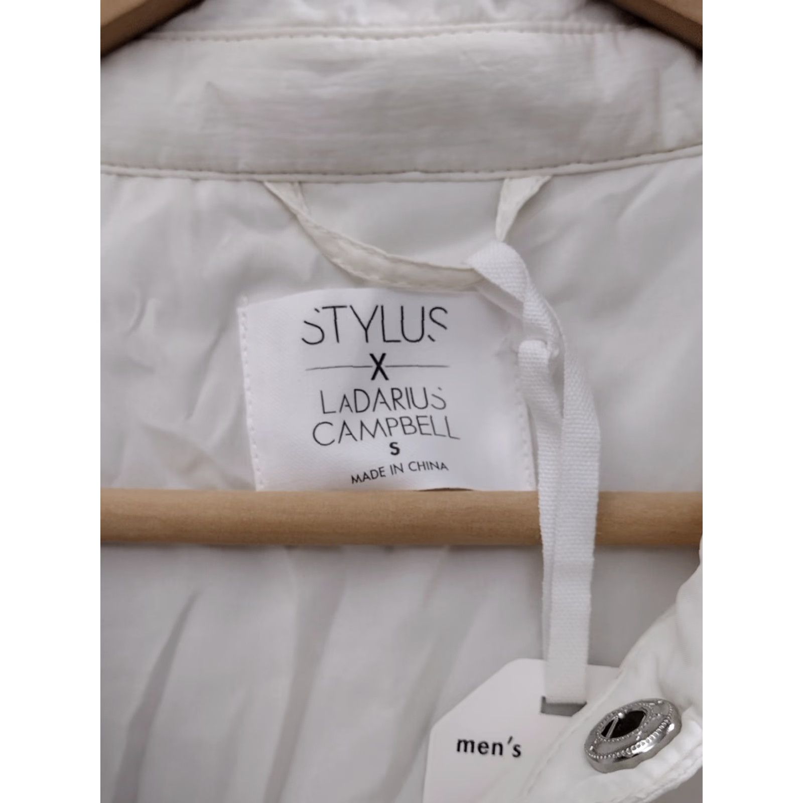 Vintage Stylus x LaDarius Campbell Men's Jacket Casual Rain Coat Short Mid-Length Ivory Pockets XS/S Size US S / EU 44-46 / 1 - 5 Thumbnail