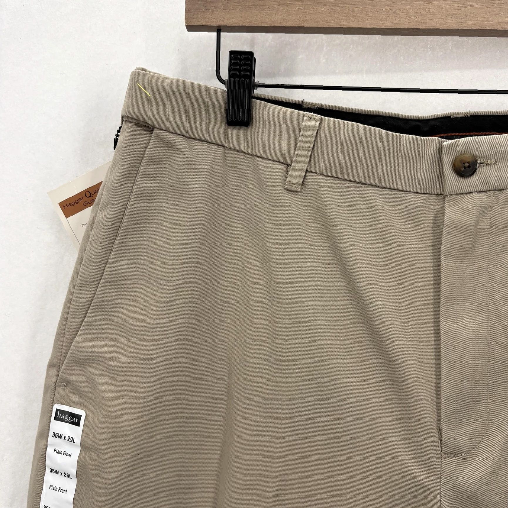 Haggar Haggar Work To Weekend Khaki Pants Mens 36x29 Tan No Iron Cotton Chinos Casual Size US 36 / EU 52 - 3 Thumbnail