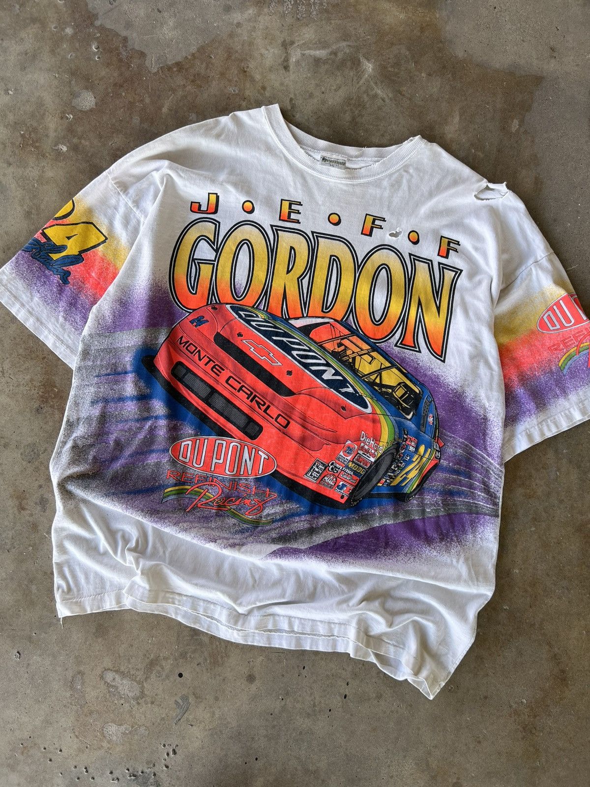 Starter Vintage 90’s NASCAR AOP Jeff Gordon Racing T Shirt Size US XXL / EU 58 / 5 - 1 Thumbnail