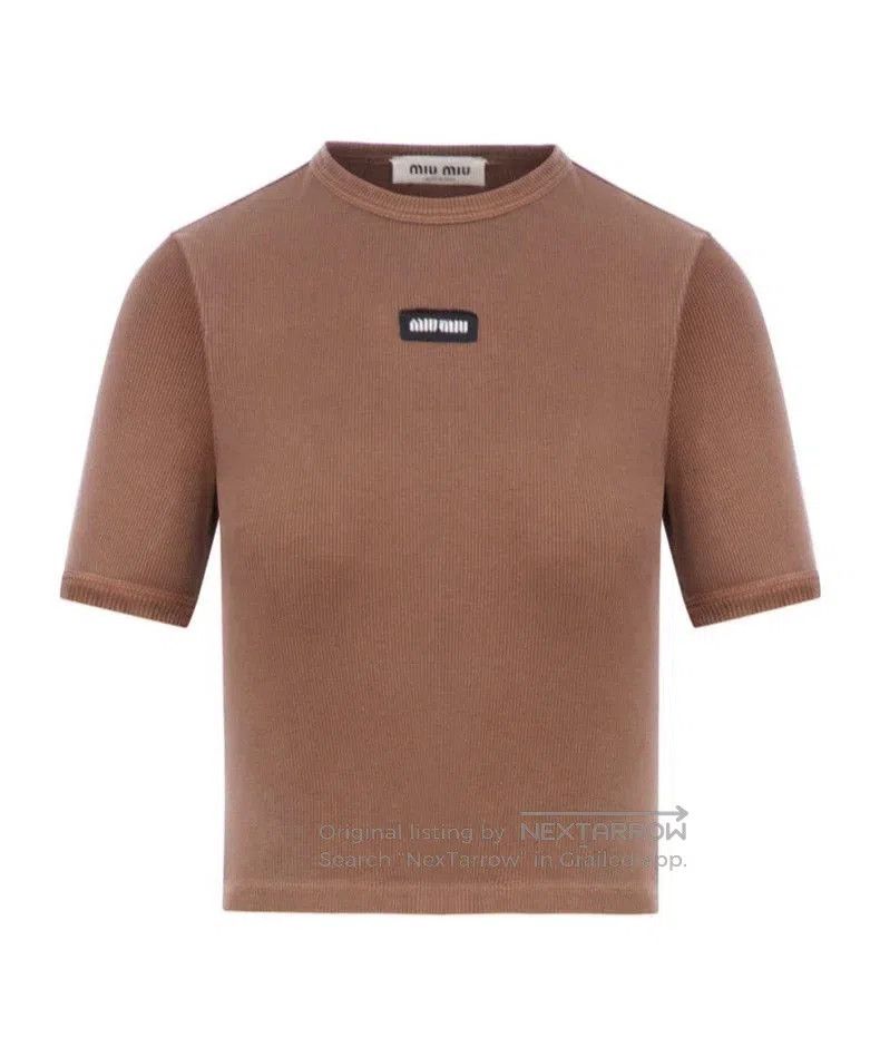 Miu Miu Miu Miu Brown Short Sleeve T. Size US S / EU 44-46 / 1 - 1 Thumbnail
