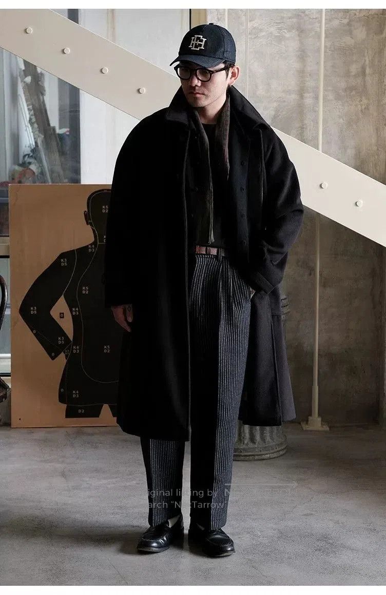 Mastercraft Union Labour Union Balmacaan Heavy Wool Trench Coat. Size M / US 6-8 / IT 42-44 - 2 Thumbnail