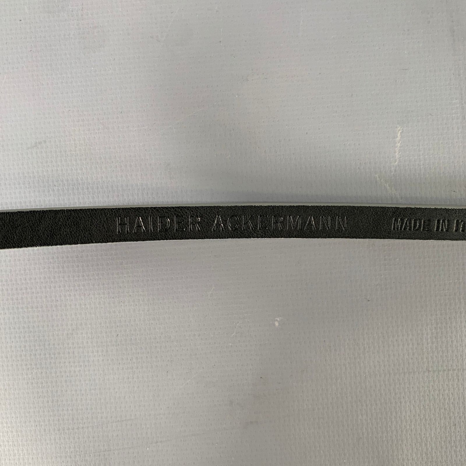 Haider Ackermann HAIDER ACKERMANN Size S Silver Metallic Leather Belt Size 32 - 5 Thumbnail