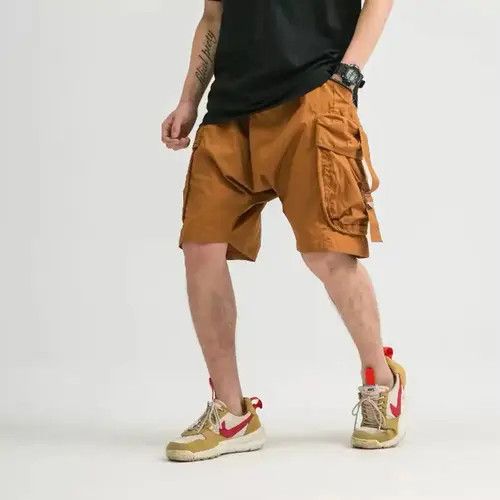 Japanese Brand 20SS Indigo Union Japan Brown Worker Shorts Size US 32 / EU 48 - 2 Thumbnail