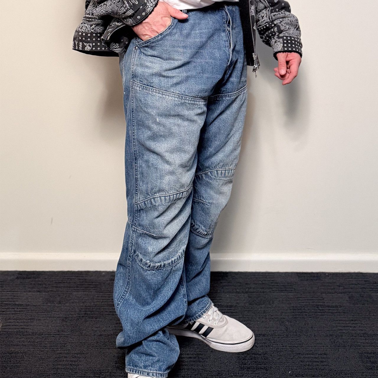 G-Star G-Star 5620 Elwood 3D 96 Regular wide Japanese fabric Jeans Size US 34 / EU 50 - 1 Thumbnail