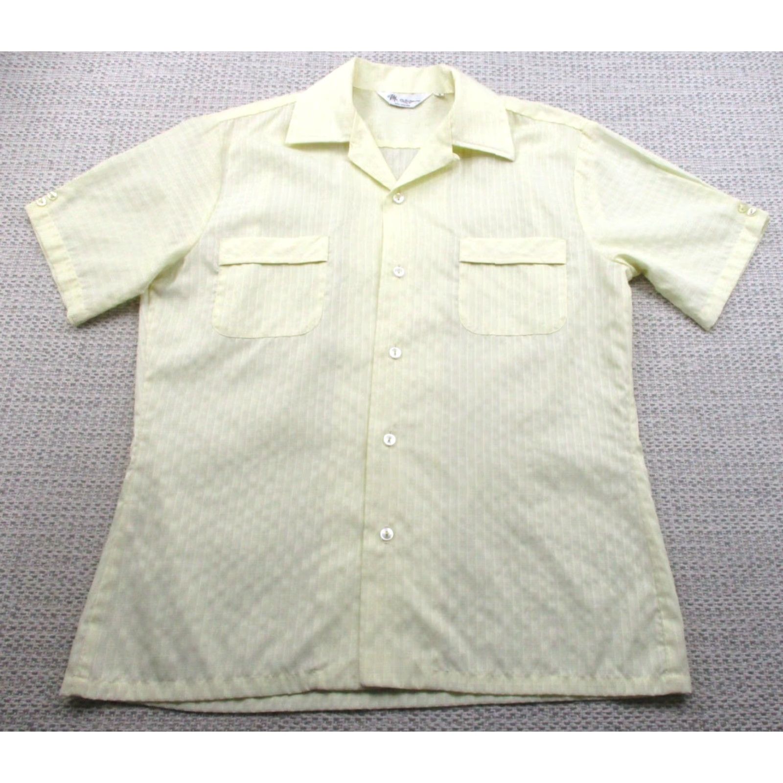 Vintage VINTAGE Joel California Shirt Mens Medium Disco Yellow Pockets 60s 70s Button-Front Short Sleeve Size US M / EU 48-50 / 2 - 2 Thumbnail