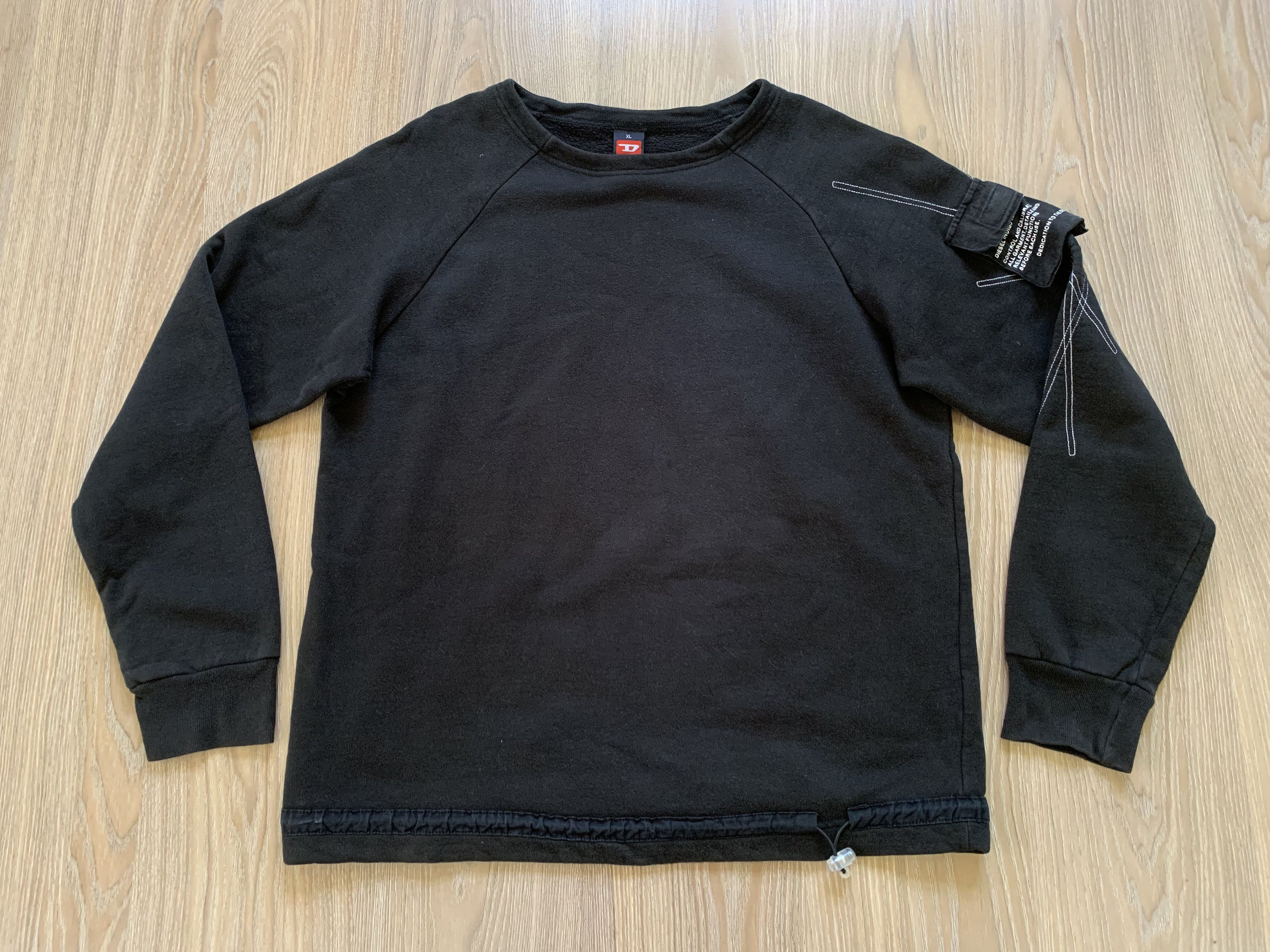 Diesel Diesel Black Indigo Tech Cotton Sweatshirt Size US XL / EU 56 / 4 - 2 Thumbnail