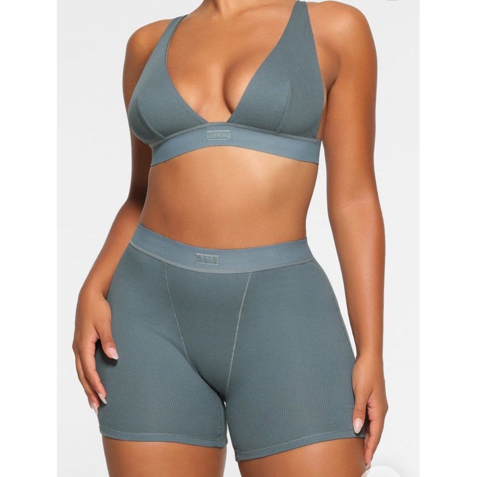 SKIMS Skims Rib Cotton Boxer Short Size ONE SIZE - 2 Thumbnail