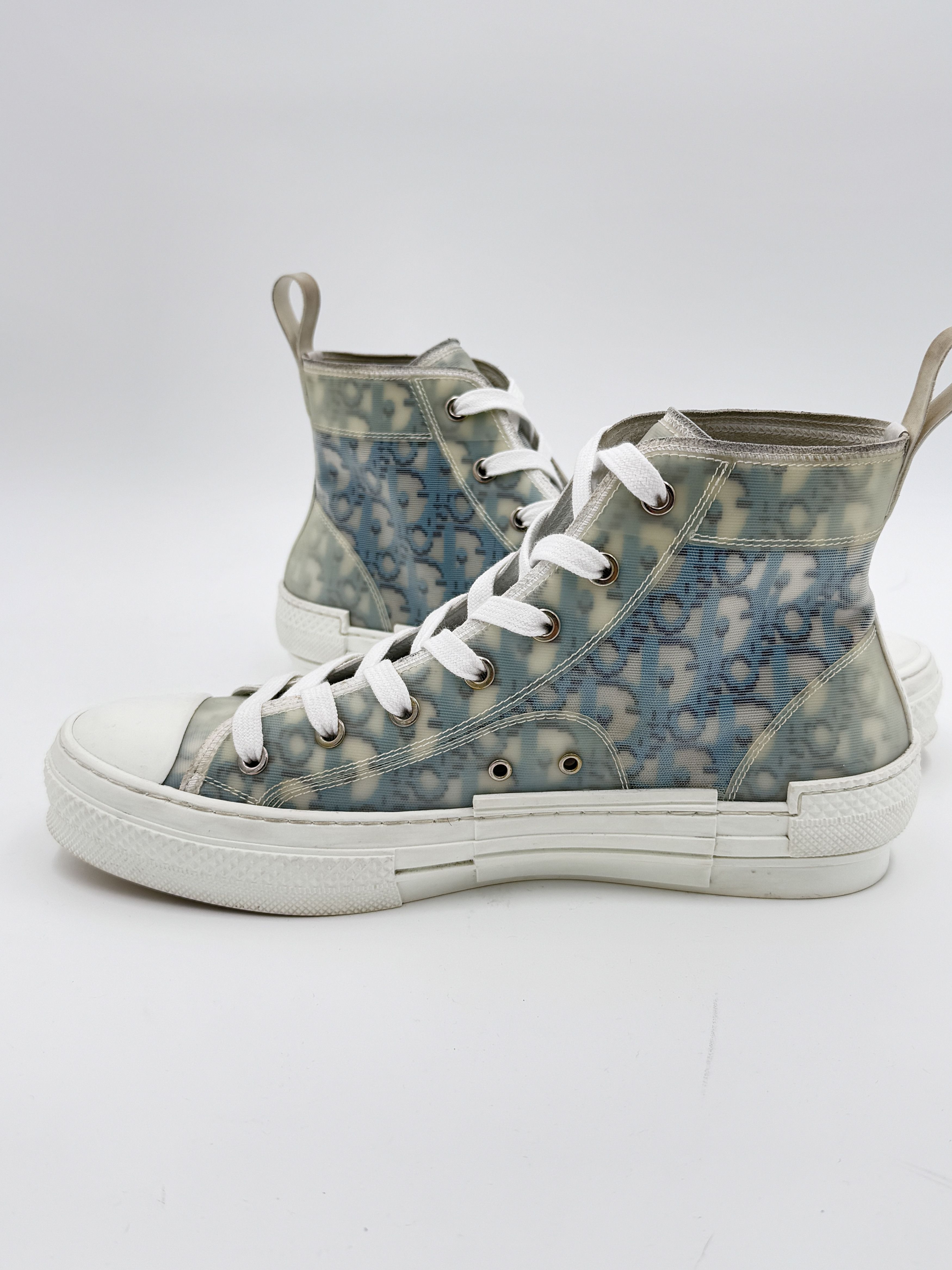 Dior Dior B23 High Sneaker Transparent Blue Oblique Size US 8 / EU 41 - 6 Thumbnail