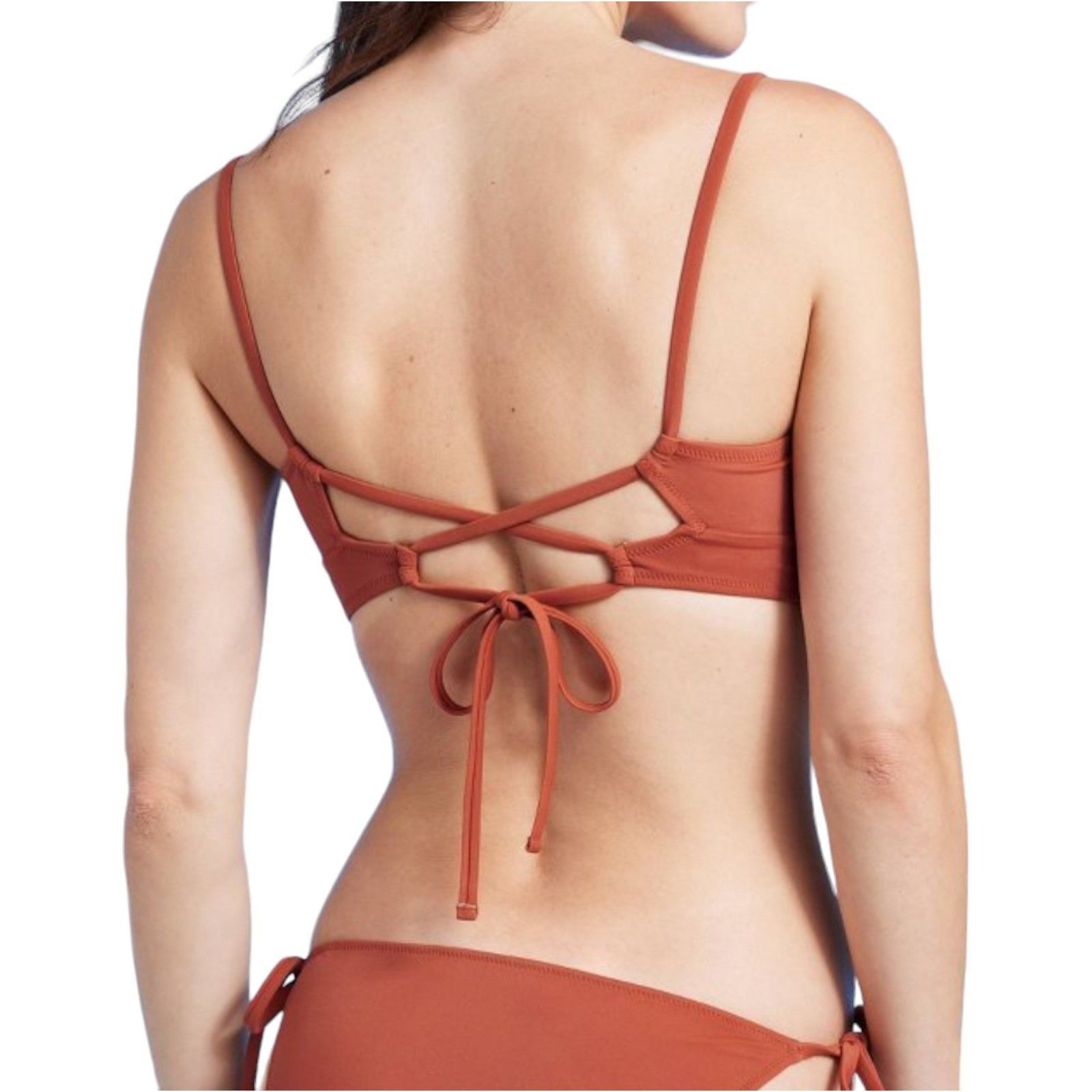 Other Shade & Shore - Women's Longline Cinch Front Keyhole Bikini Size ONE SIZE - 2 Thumbnail